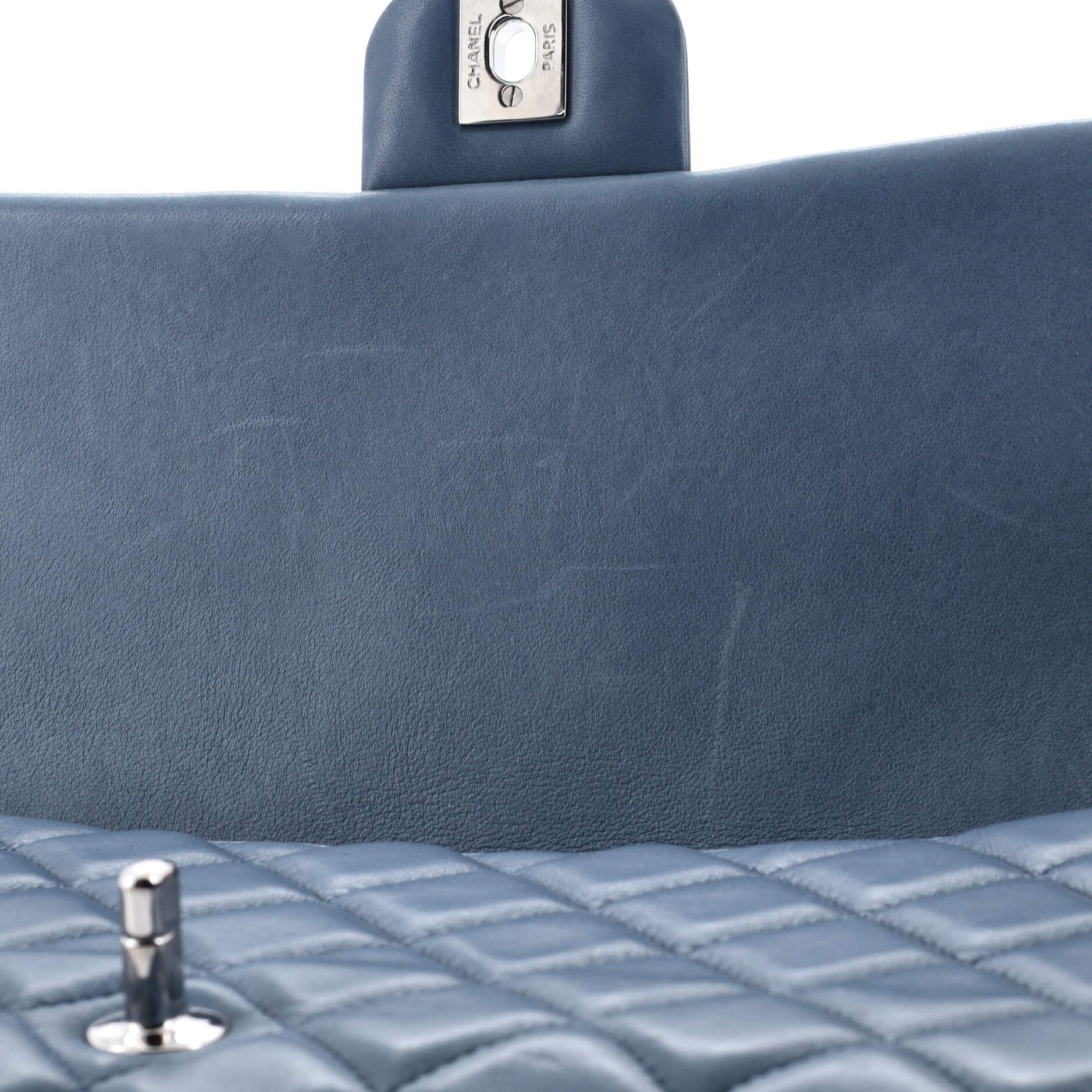 Clutch with Chain Quilted Lambskin - Image 9