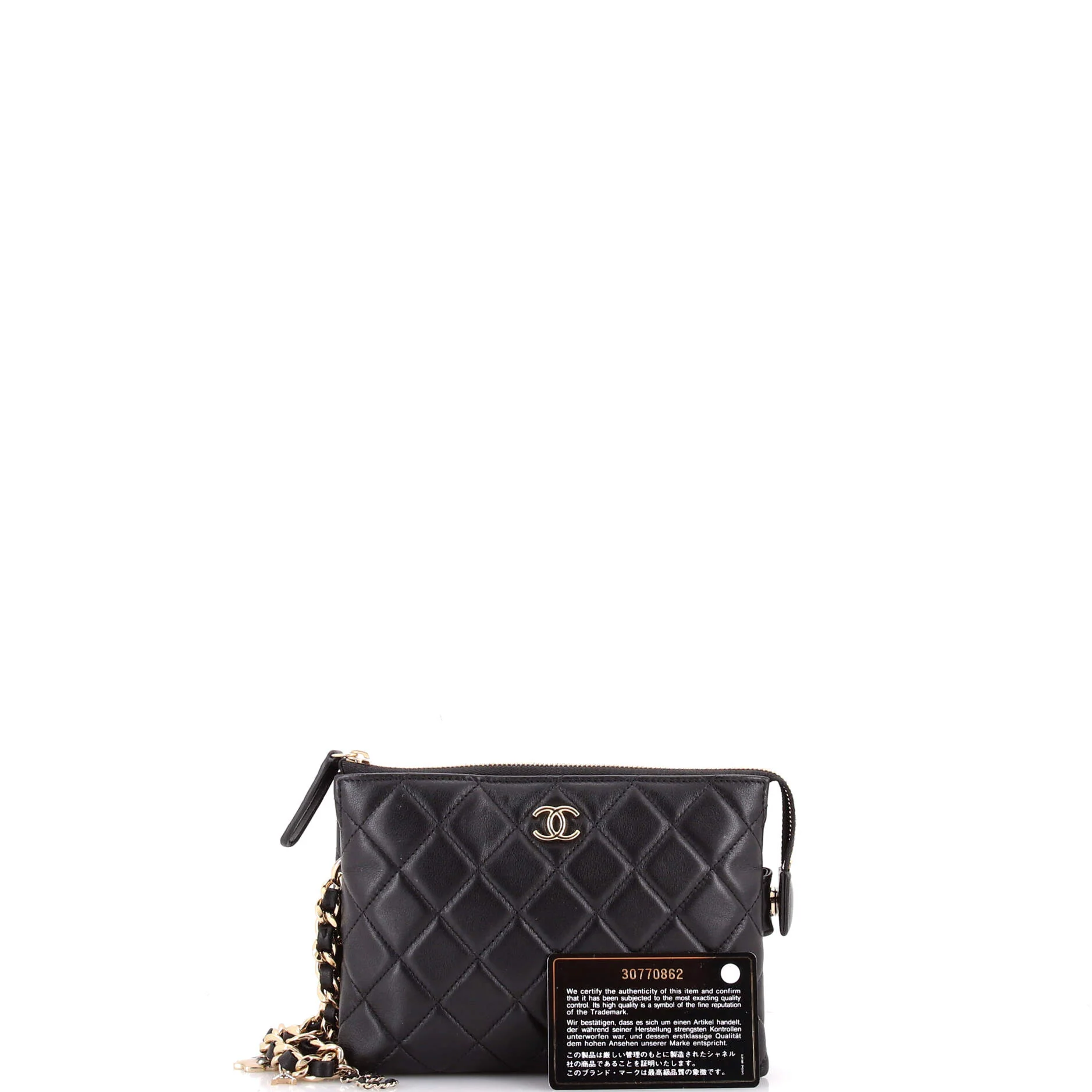 Coco Charms Wristlet Pouch Quilted Lambskin - Image 2