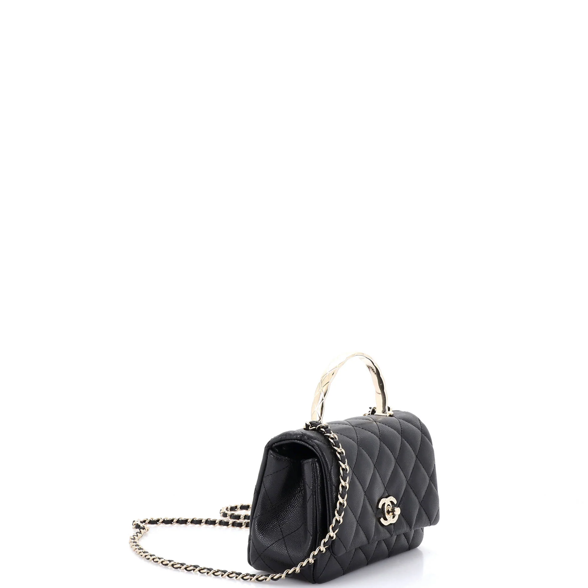 Coco Crush Top Handle Bag Quilted Caviar Mini - Image 2