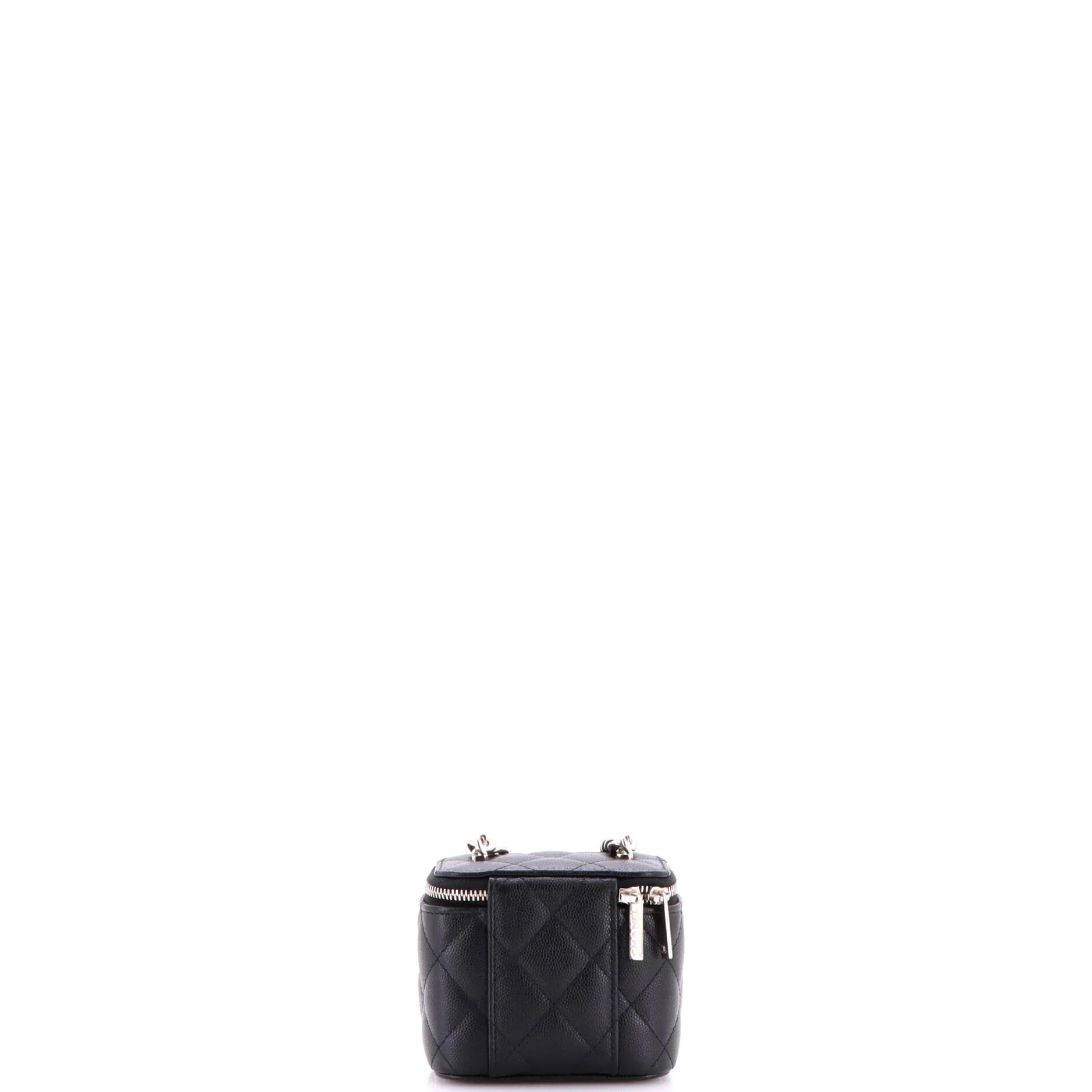 Coco Enamel Strap Vanity Case with Chain Quilted Caviar Mini - Image 4