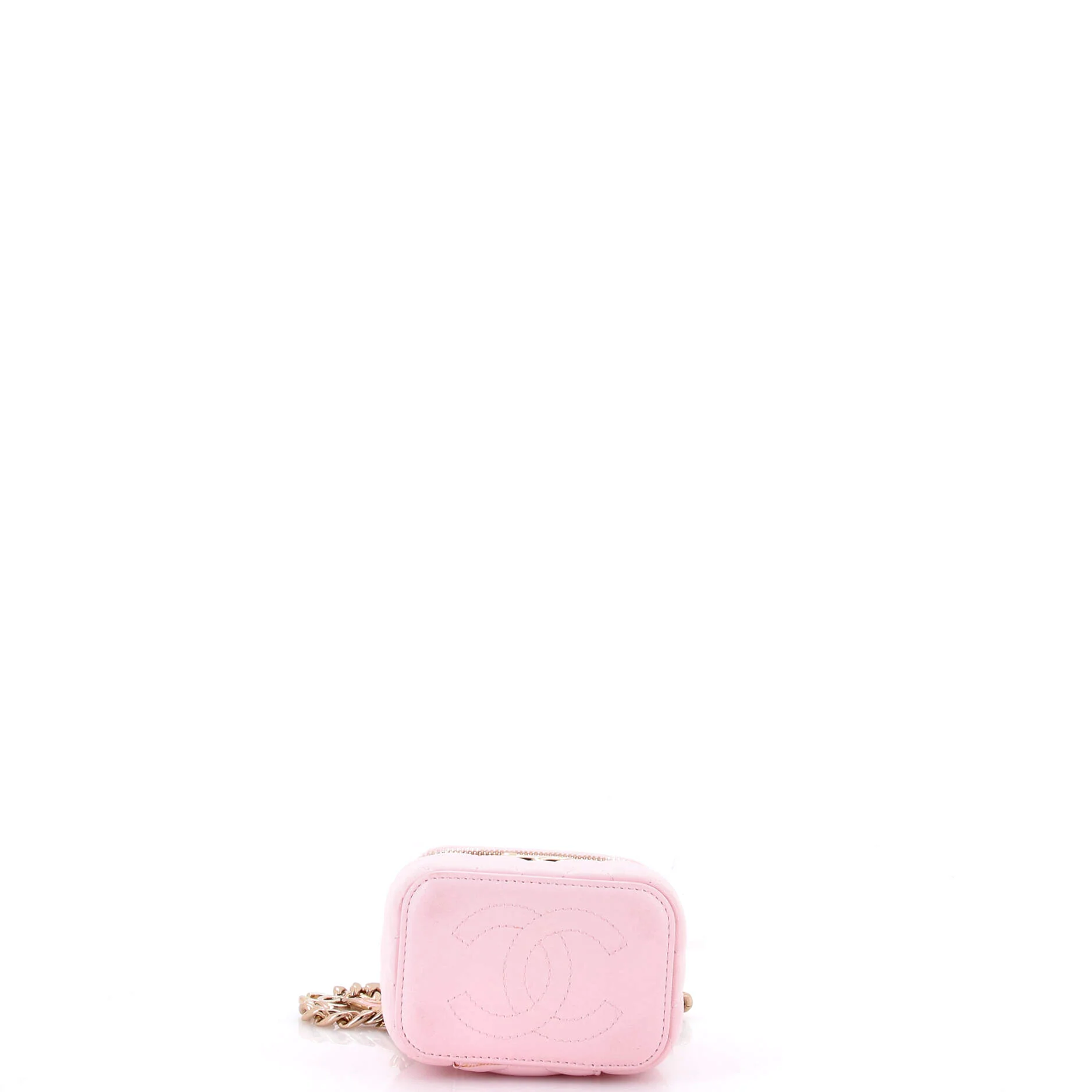 Coco Enamel Strap Vanity Case with Chain Quilted Lambskin Mini - Image 4