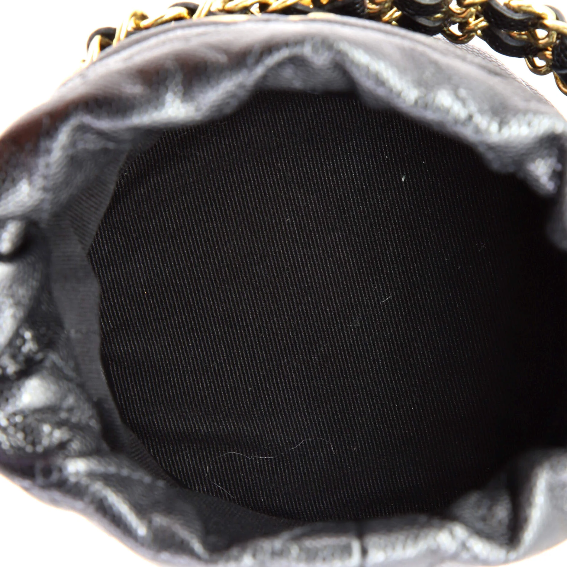 Coco First Bucket Clutch With Chain Quilted Caviar Mini - Image 5