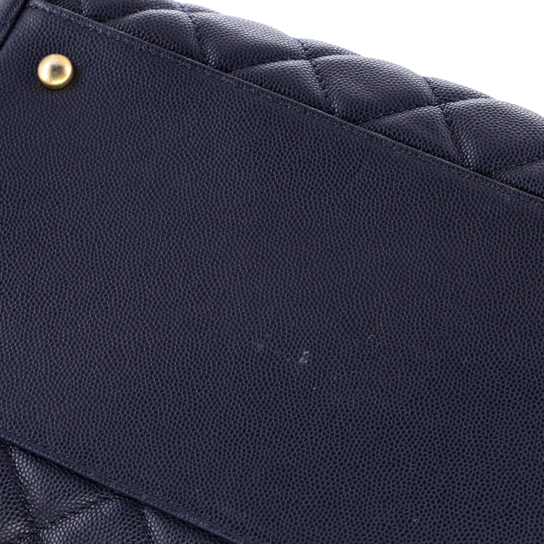 Coco Handle Shopping Tote Quilted Caviar Large - Image 7