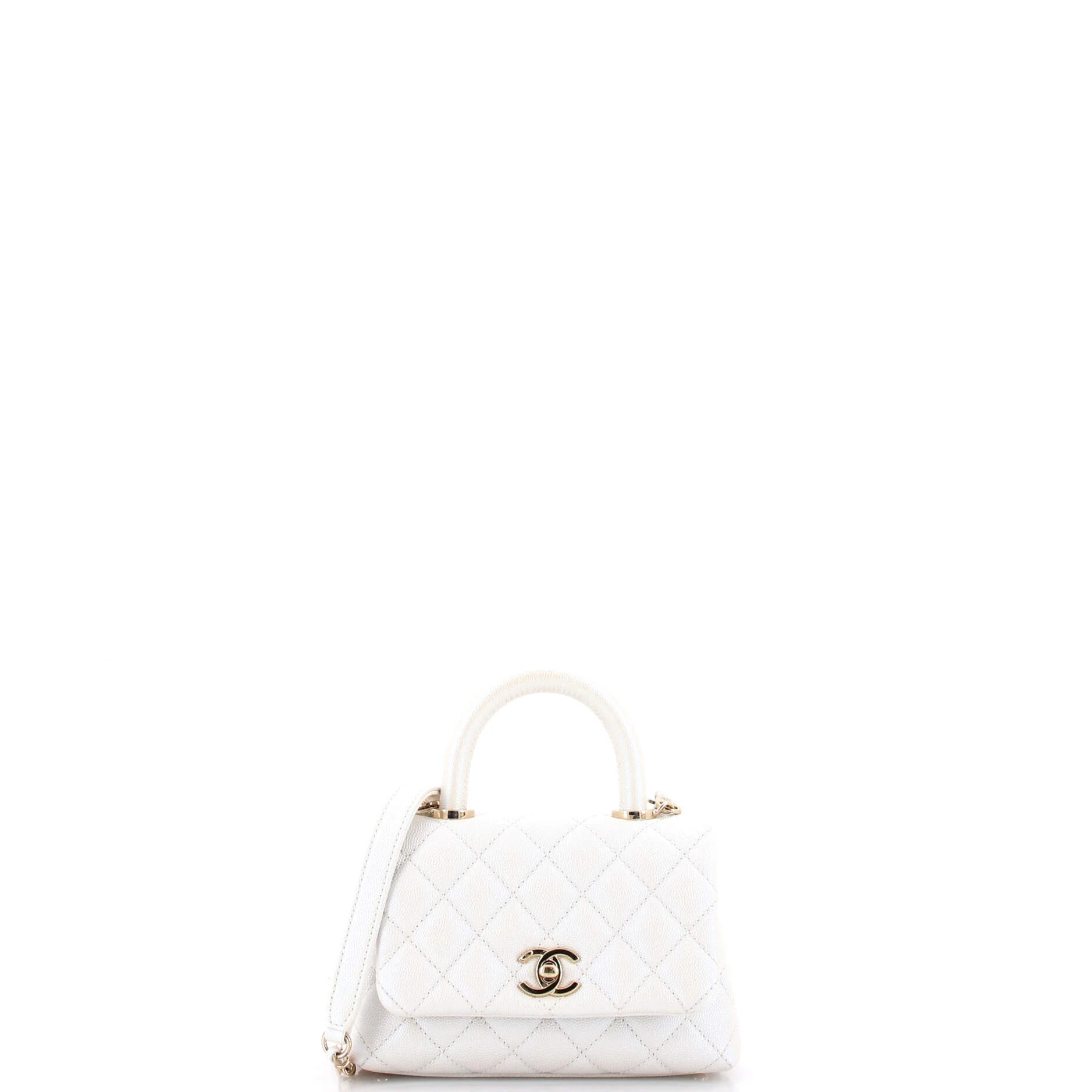 Coco Top Handle Bag Quilted Caviar Extra Mini