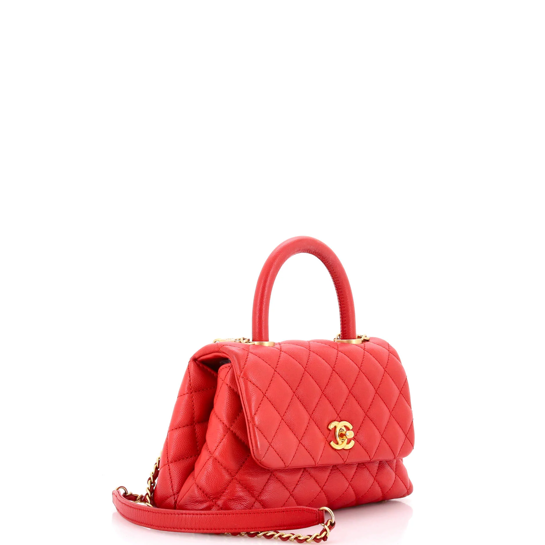 Coco Top Handle Bag Quilted Caviar Mini - Image 2