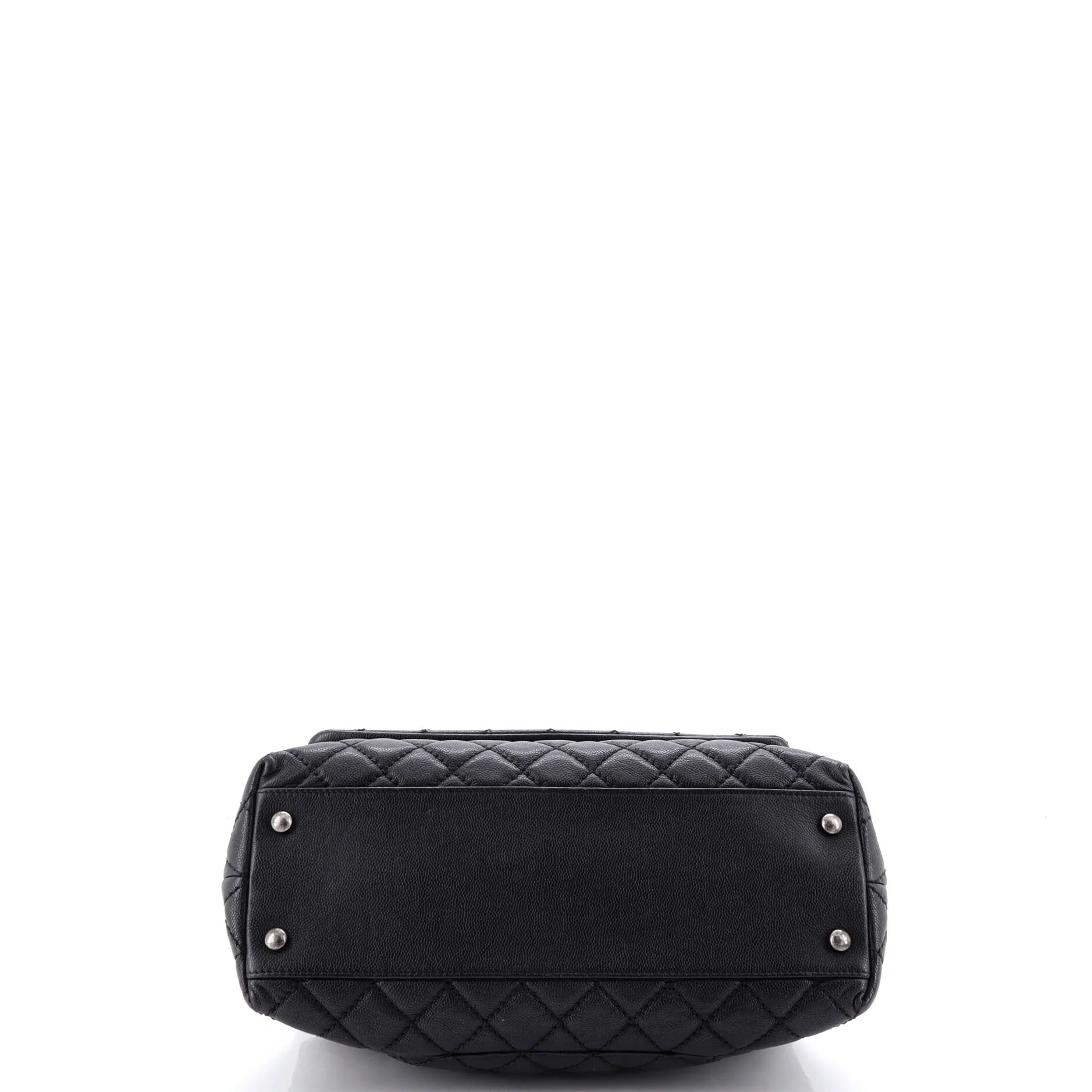 Coco Top Handle Bag Quilted Caviar Small - Image 4