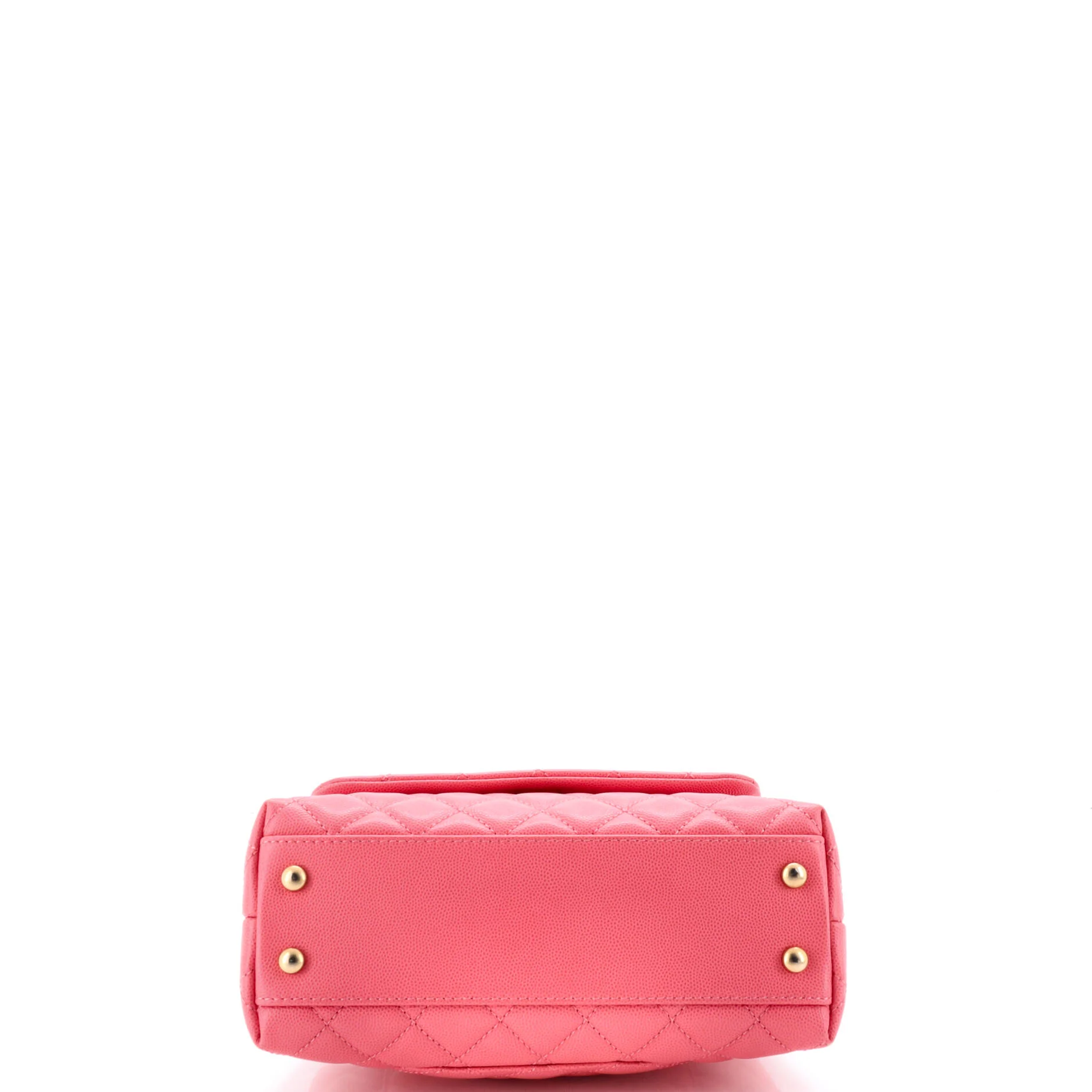 Coco Top Handle Bag Quilted Caviar with Lizard Mini - Image 4