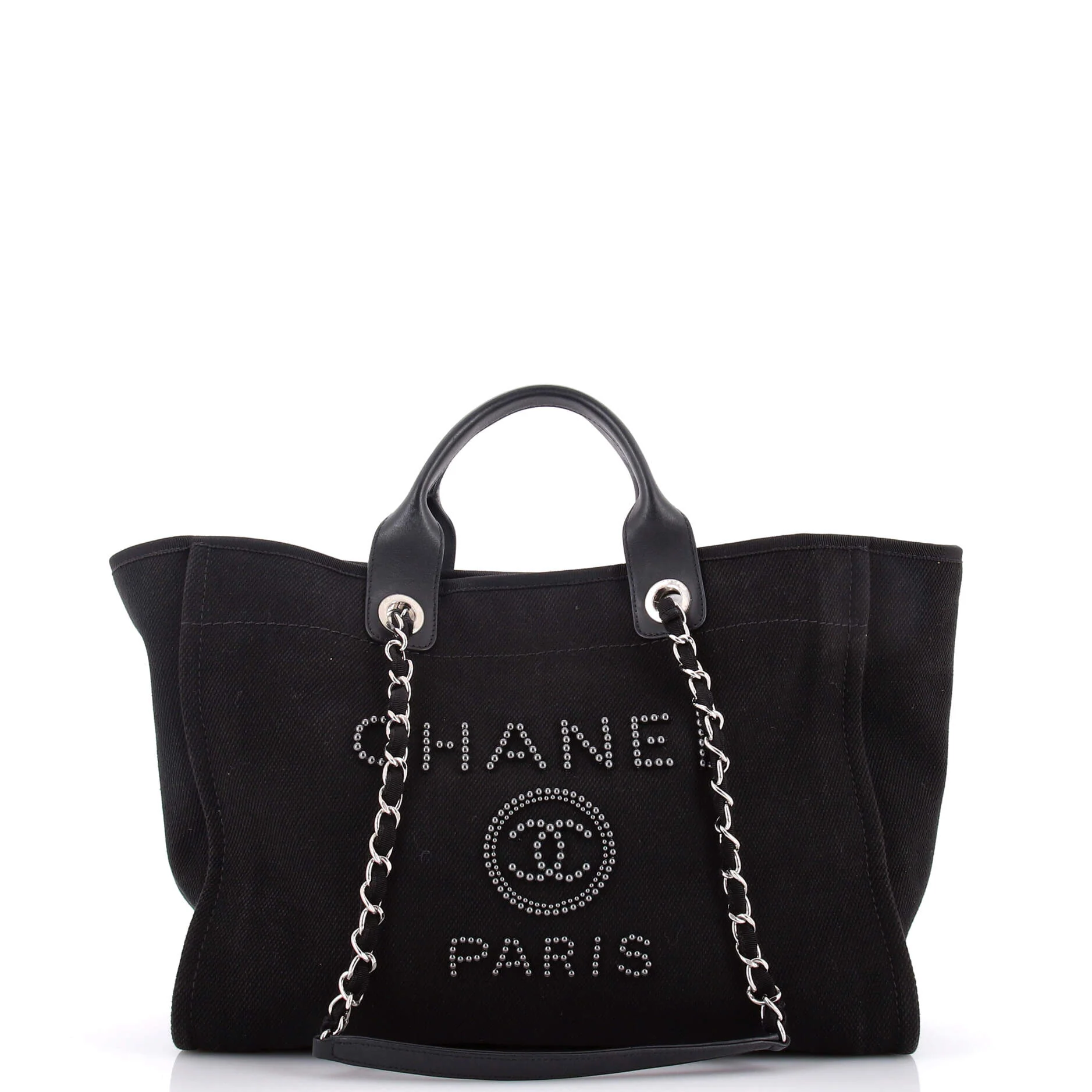 Deauville Tote Pearl Embellished Canvas Medium