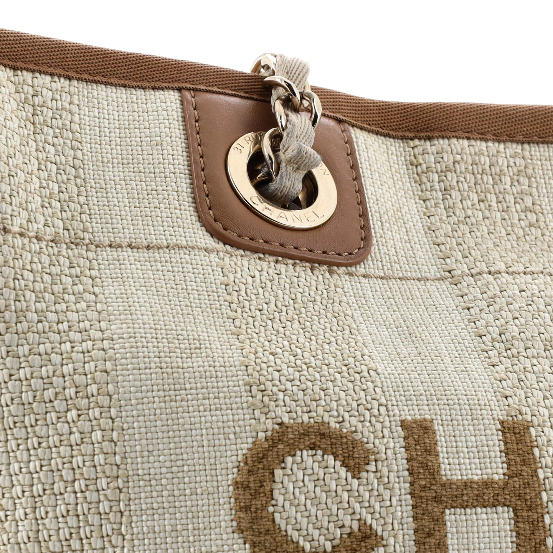 Deauville Tote Striped Mixed Fibers Small - Image 8