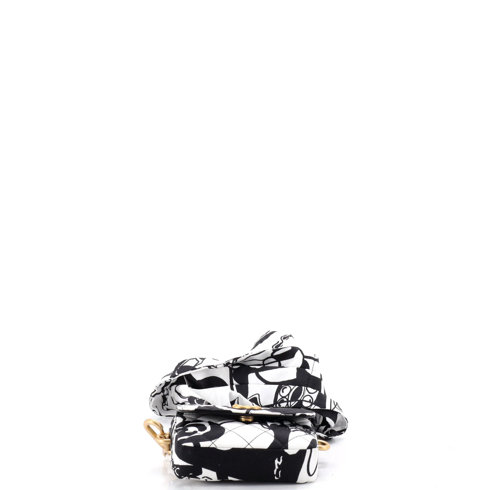 Deer Coco Flap Clutch with Strap Bag Quilted Printed Canvas Mini - Image 4