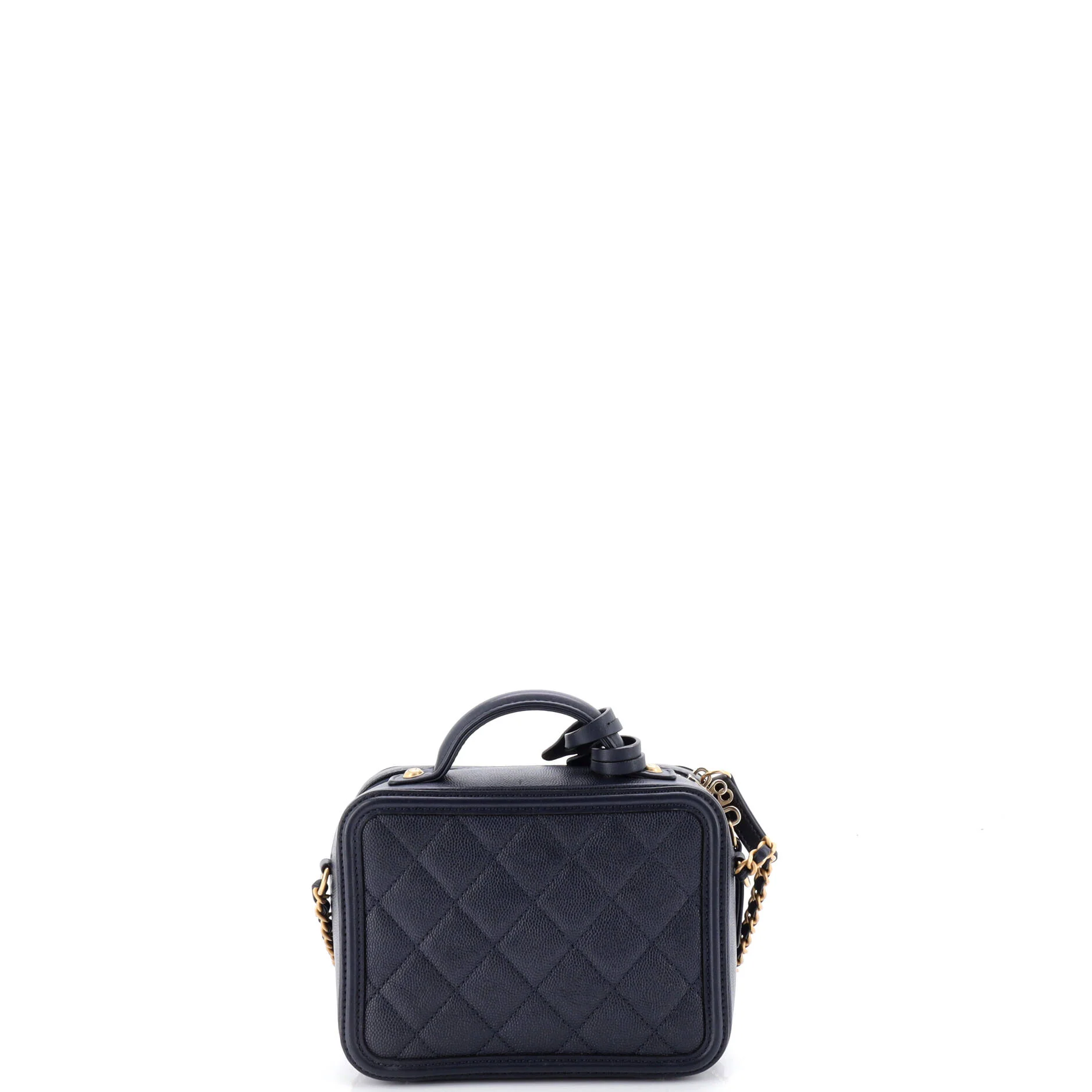 Filigree Vanity Case Quilted Caviar Small - Image 3