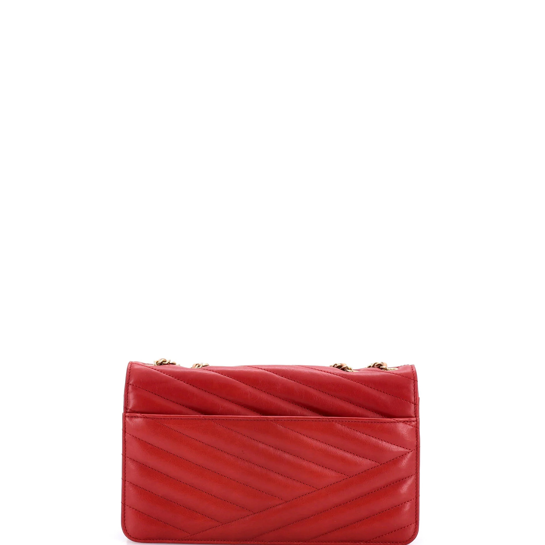Gabrielle Flap Bag Chevron Leather Medium - Image 4