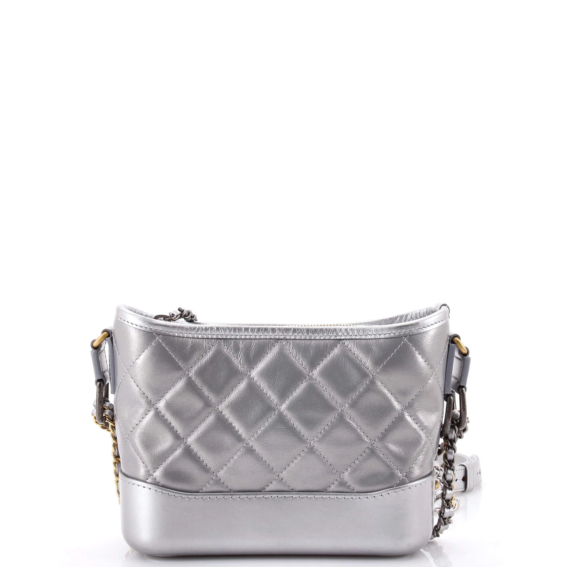 Gabrielle Hobo Quilted Metallic Aged Calfskin Small - Image 3