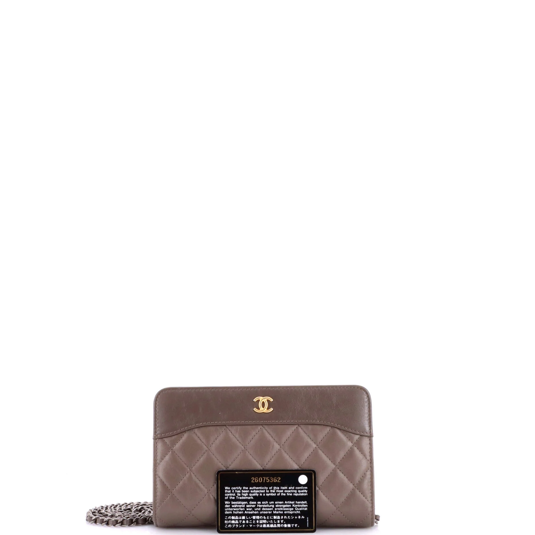 Gabrielle Wallet on Chain Quilted Aged Calfskin - Image 2
