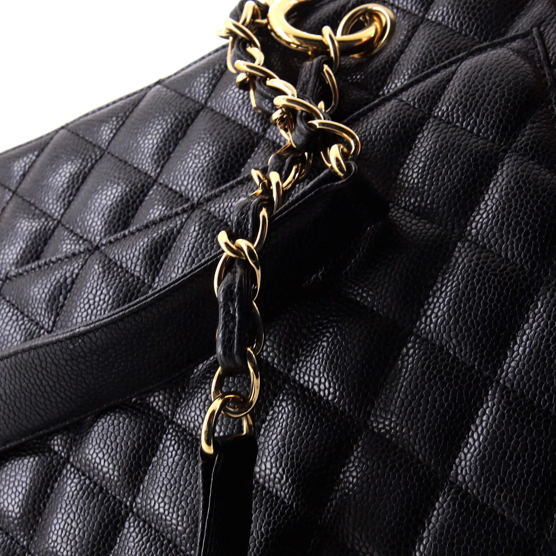 Grand Shopping Tote Quilted Caviar - Image 8