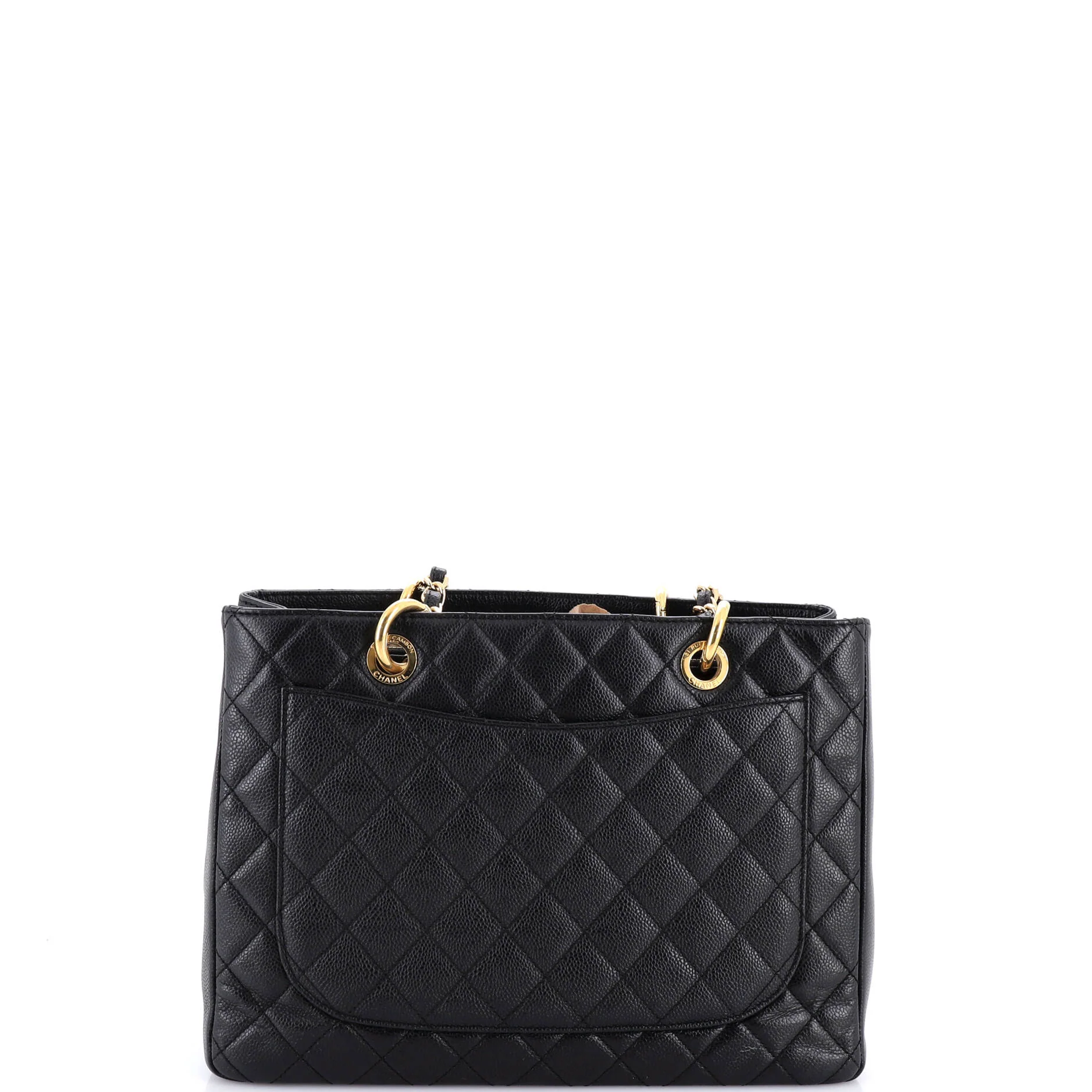 Grand Shopping Tote Quilted Caviar - Image 3