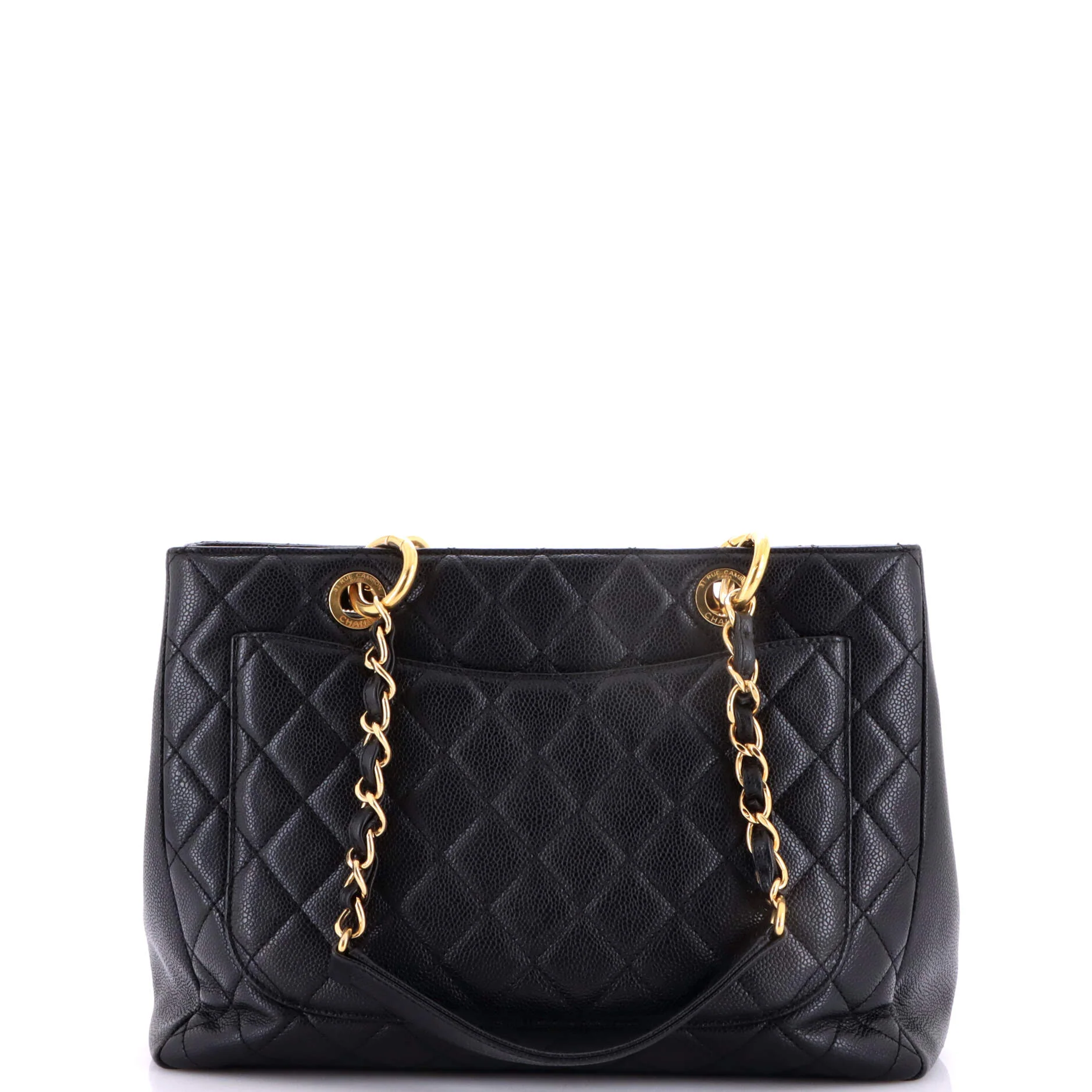 Grand Shopping Tote Quilted Caviar - Image 3