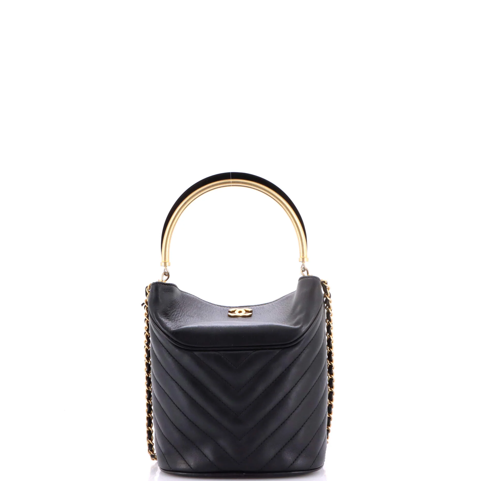 Handle with Chic Bucket Bag Chevron Lambskin - Image 4