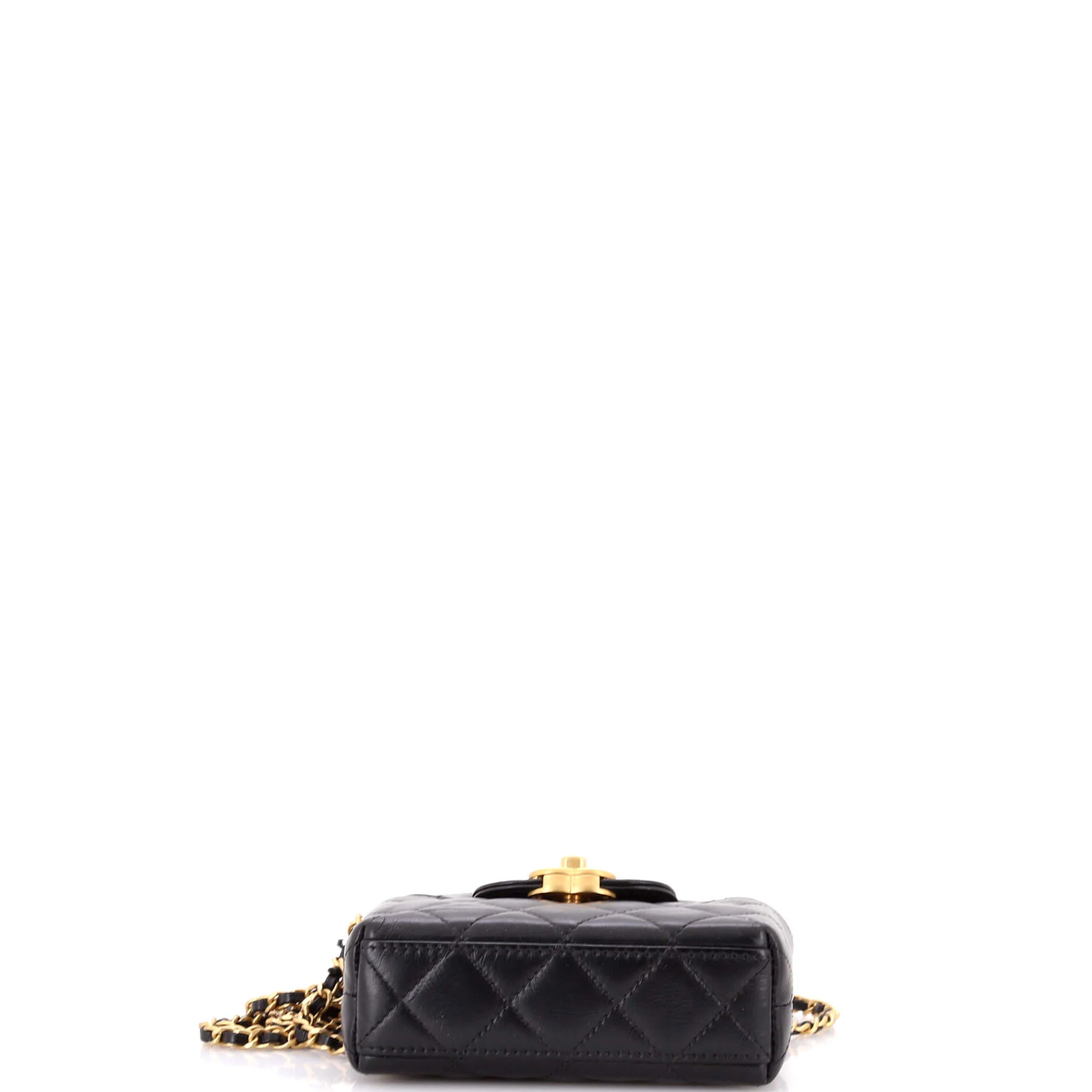 Kelly Top Handle Shopping Bag Quilted Shiny Aged Calfskin Nano - Image 4