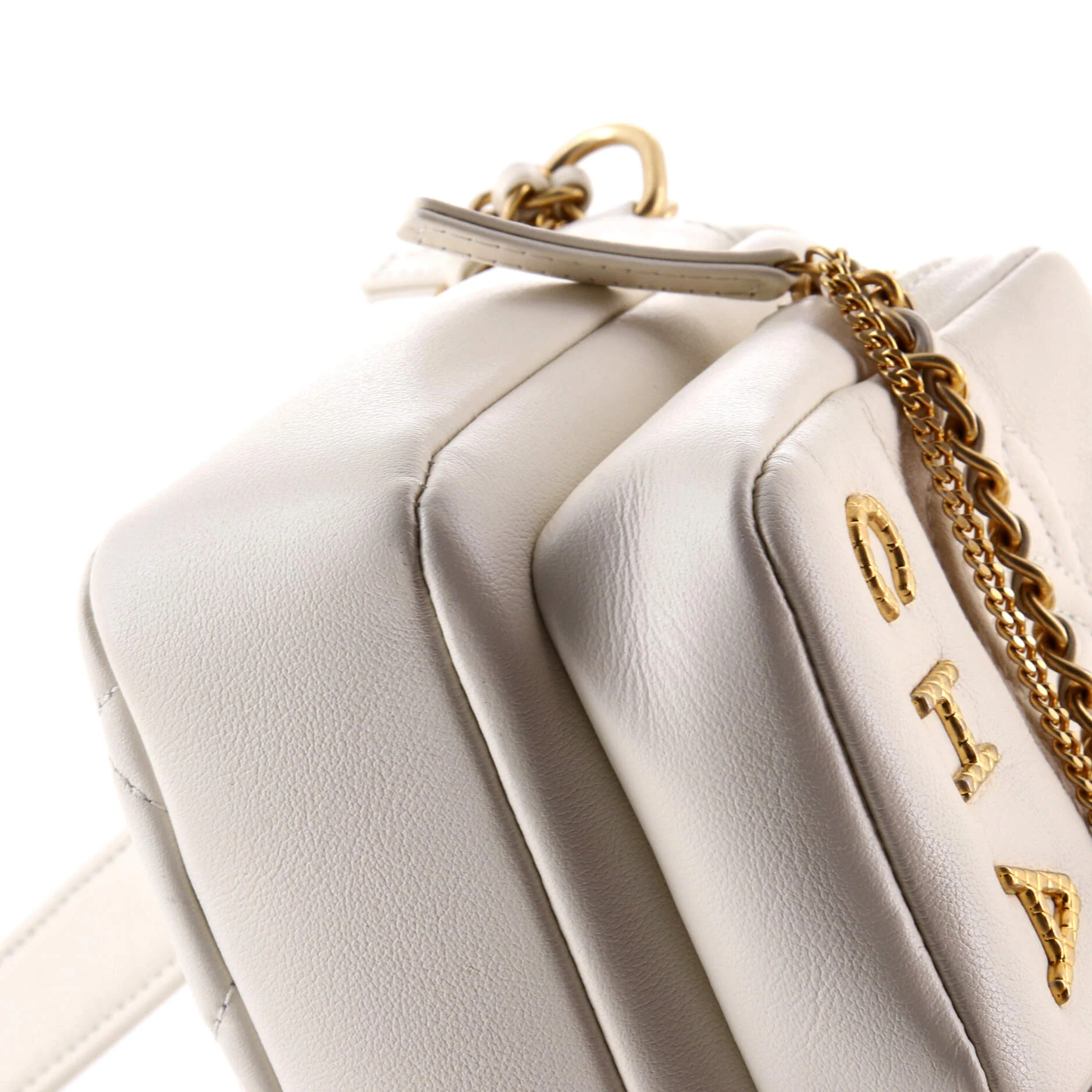 Logo Twin Pockets Chain Camera Case Quilted Calfskin Small - Image 6