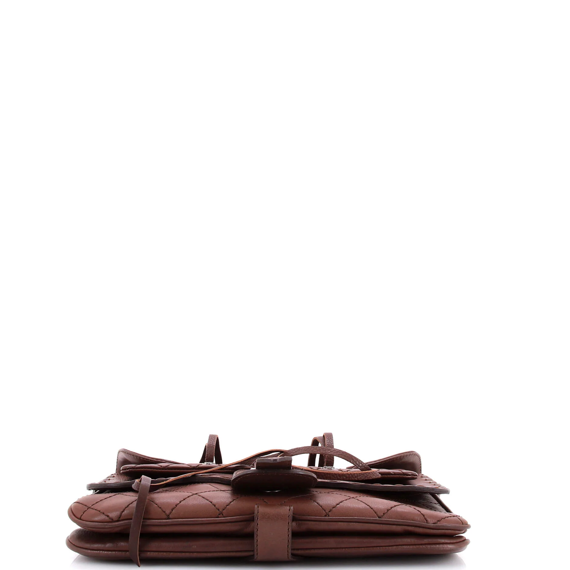 Paris-Dallas Fringe Saddle Bag Quilted Calfskin - Image 4