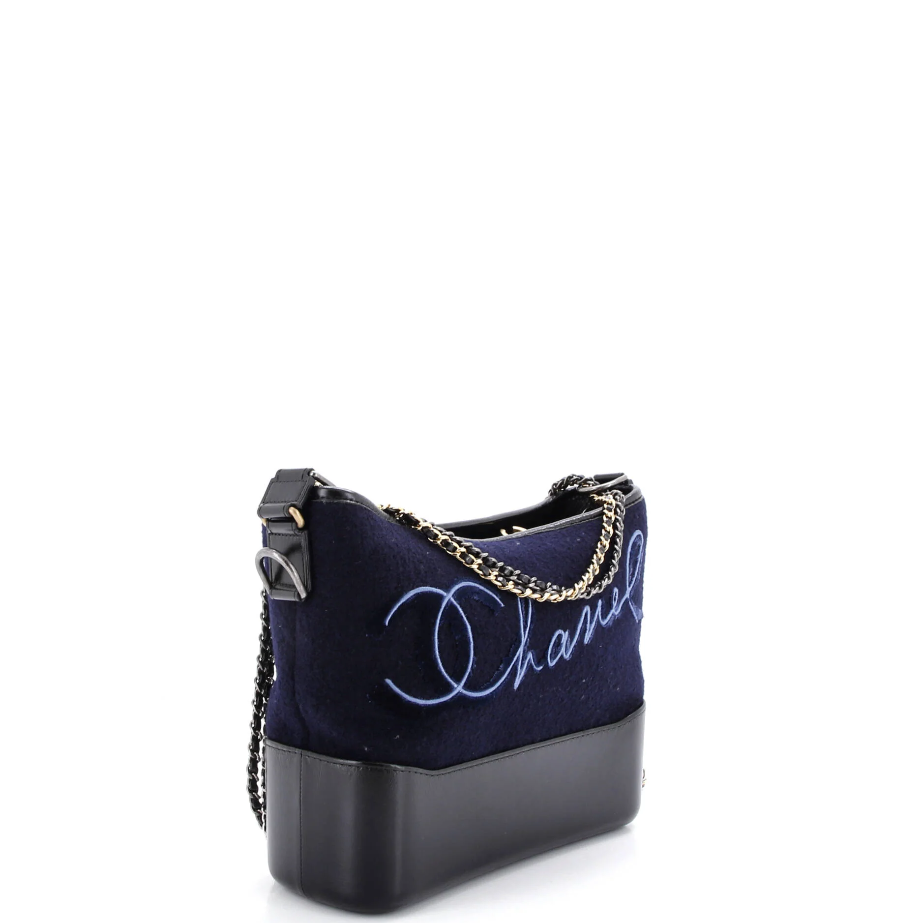 Paris-Hamburg Gabrielle Hobo Embroidered Wool and Calfskin Medium - Image 2