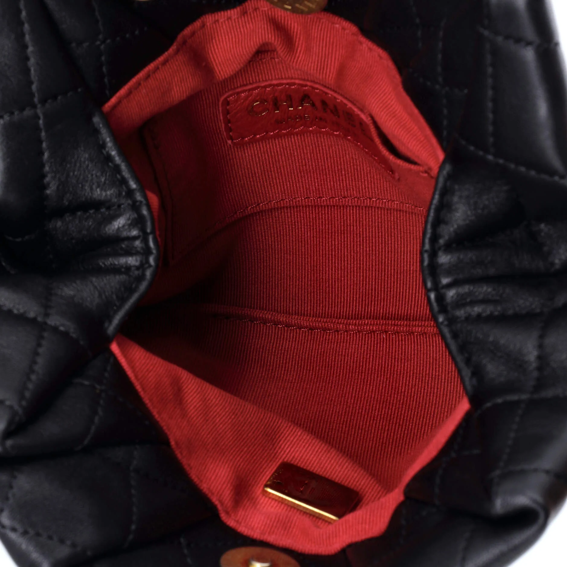 Pearl Crown Handle Clutch Quilted Lambskin - Image 5
