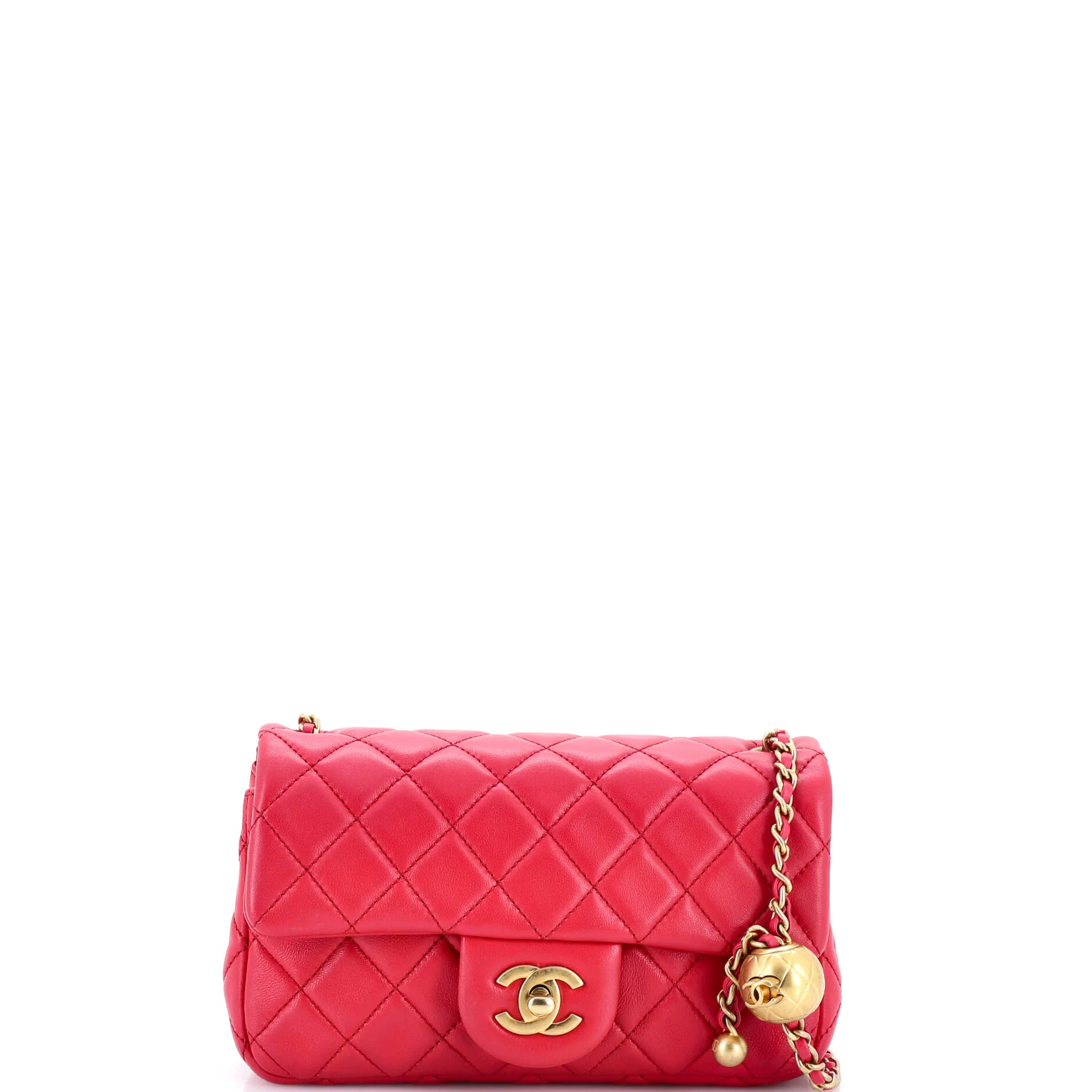 Pearl Crush Flap Bag Quilted Lambskin Mini