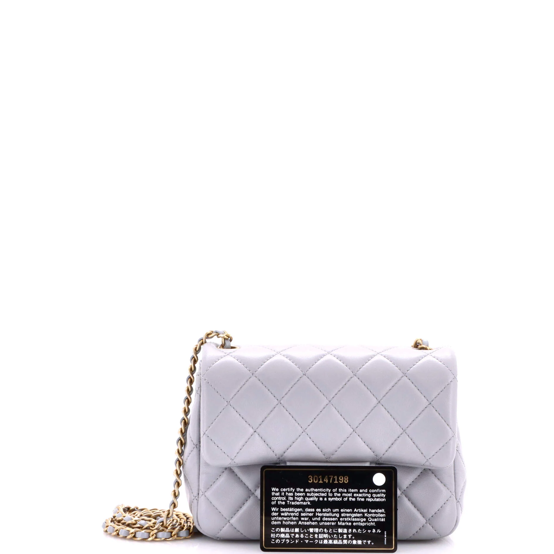 Pearl Crush Square Flap Bag Quilted Lambskin Mini - Image 2