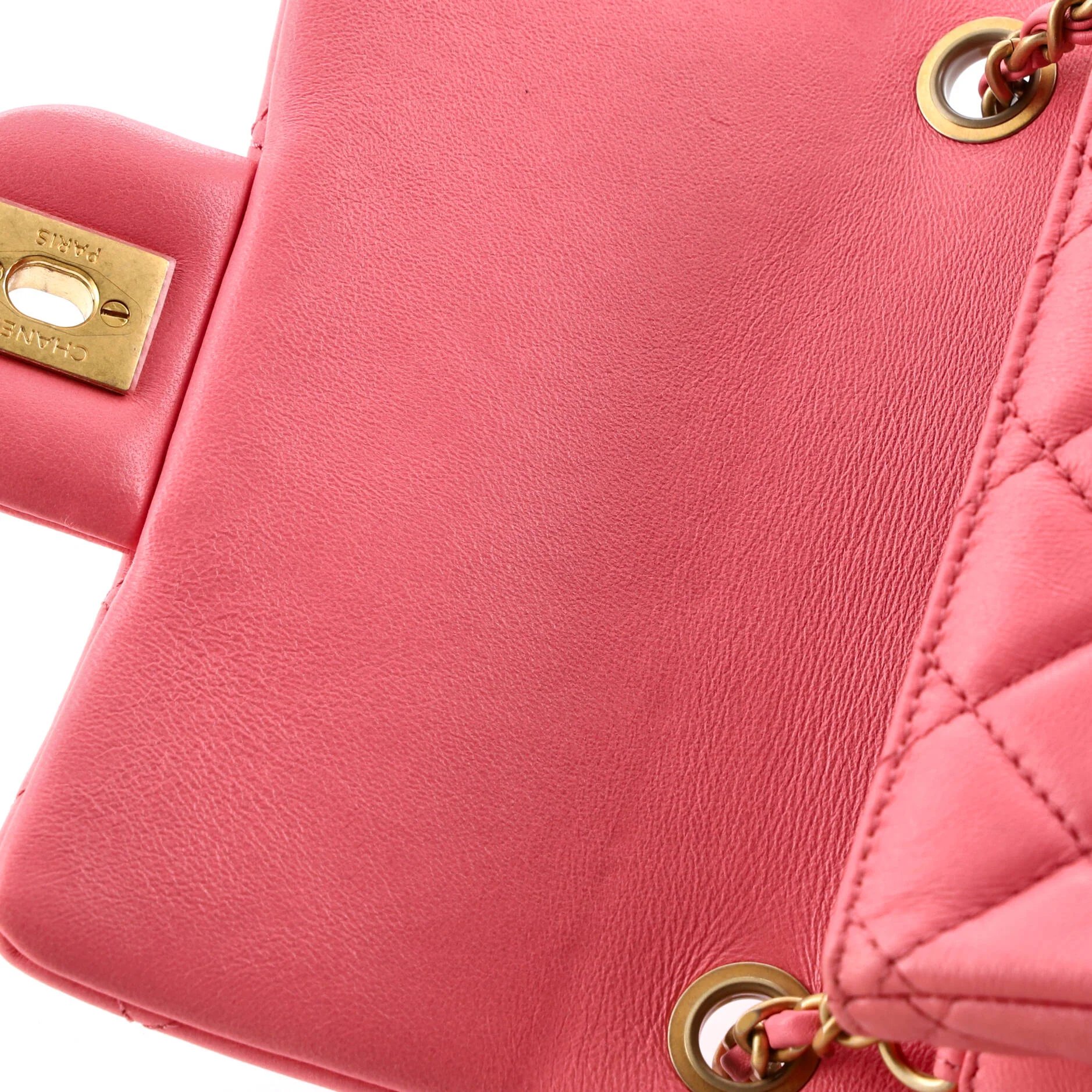 Pearl Crush Square Flap Bag Quilted Lambskin Mini - Image 6