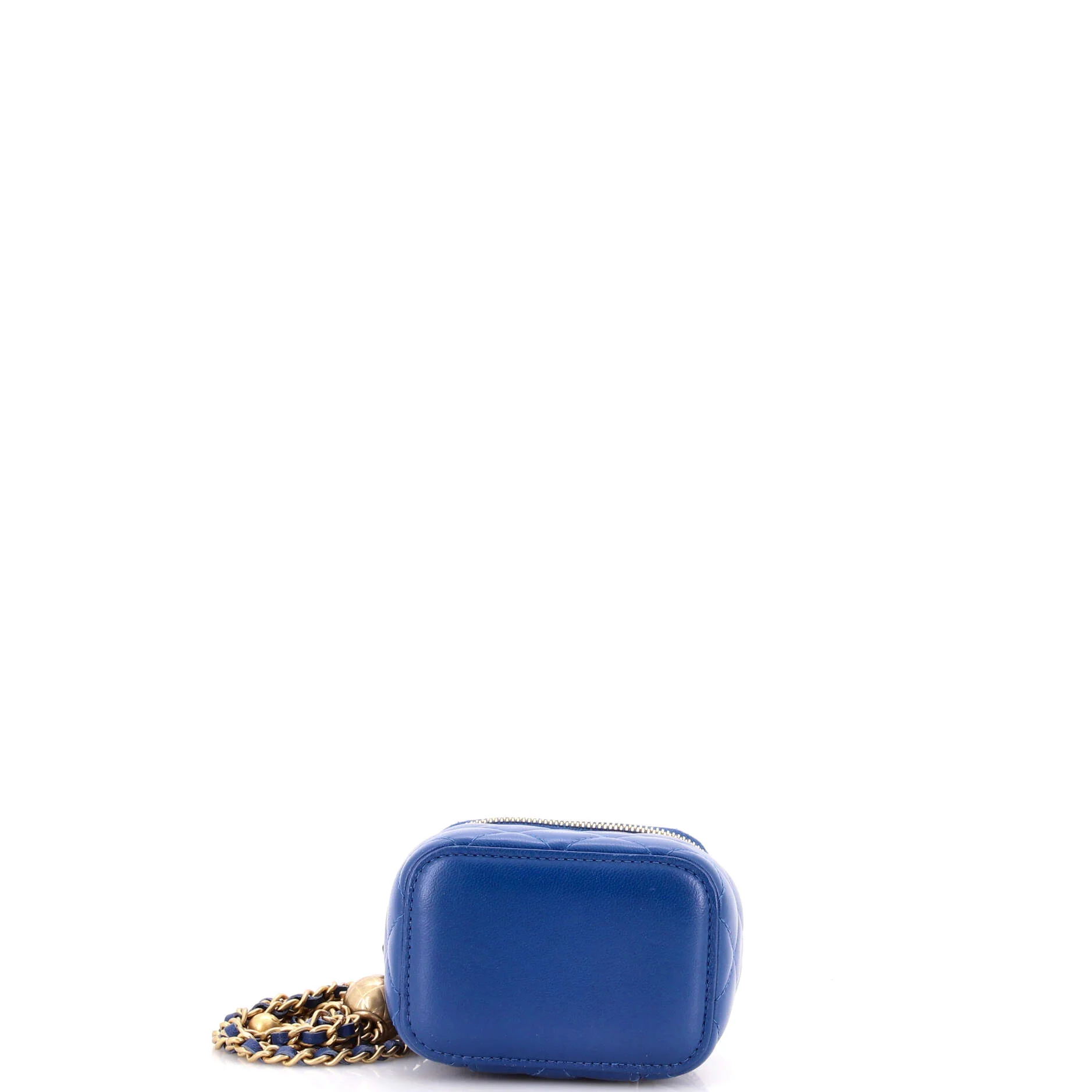 Pearl Crush Vanity Case with Chain Quilted Lambskin Mini - Image 4