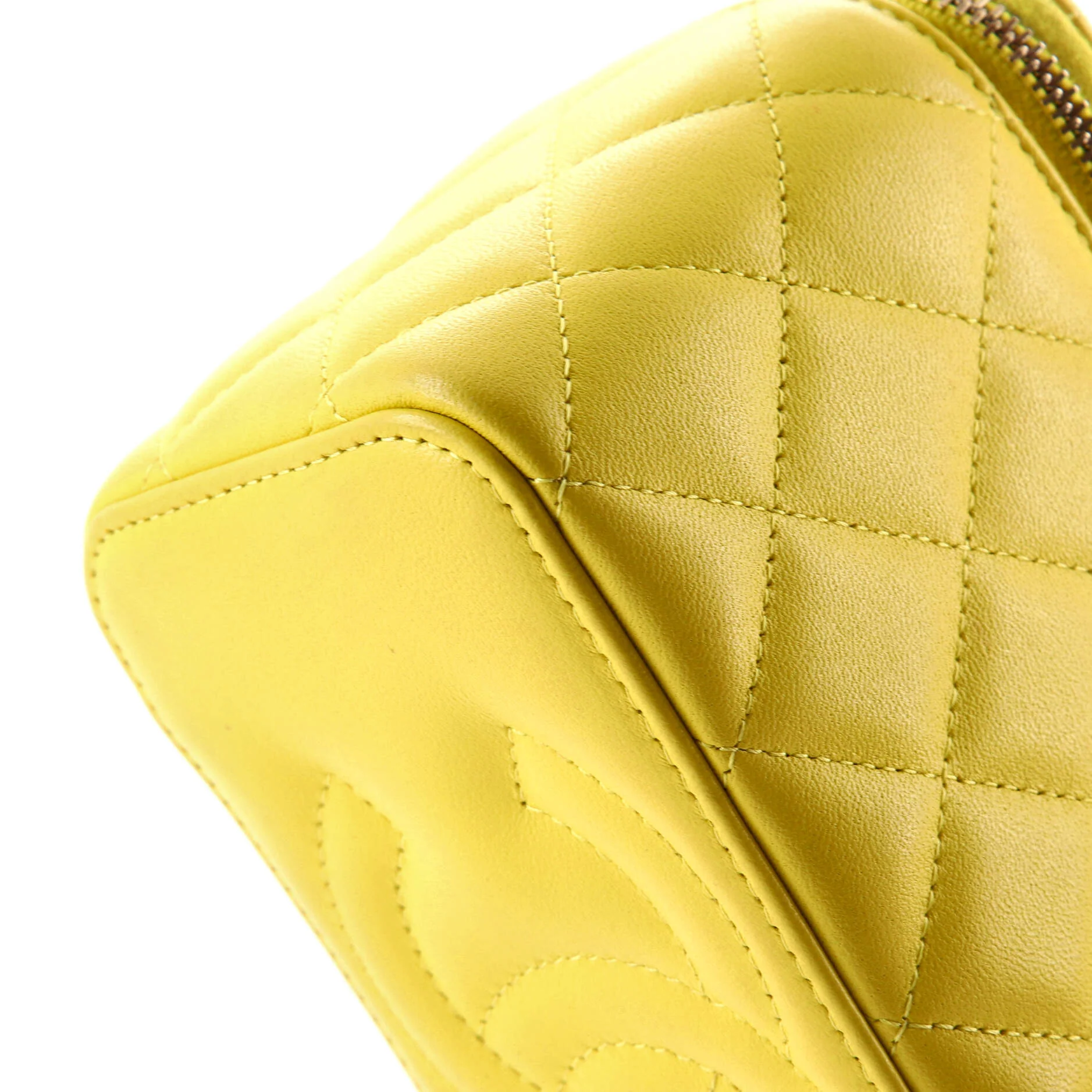 Pearl Crush Vanity Case with Chain Quilted Lambskin Small - Image 6