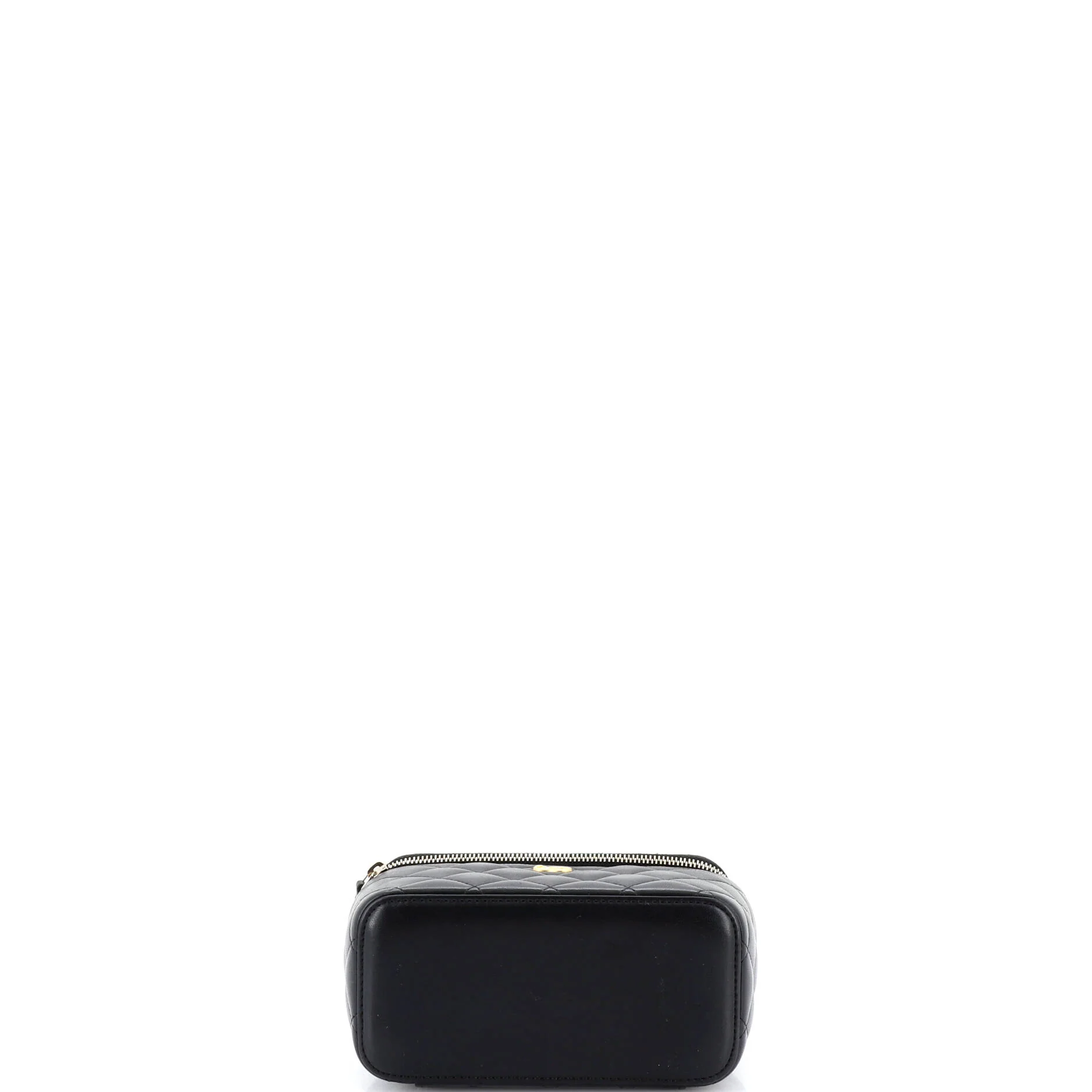Pearl Crush Vanity Case with Chain Quilted Lambskin Small - Image 4