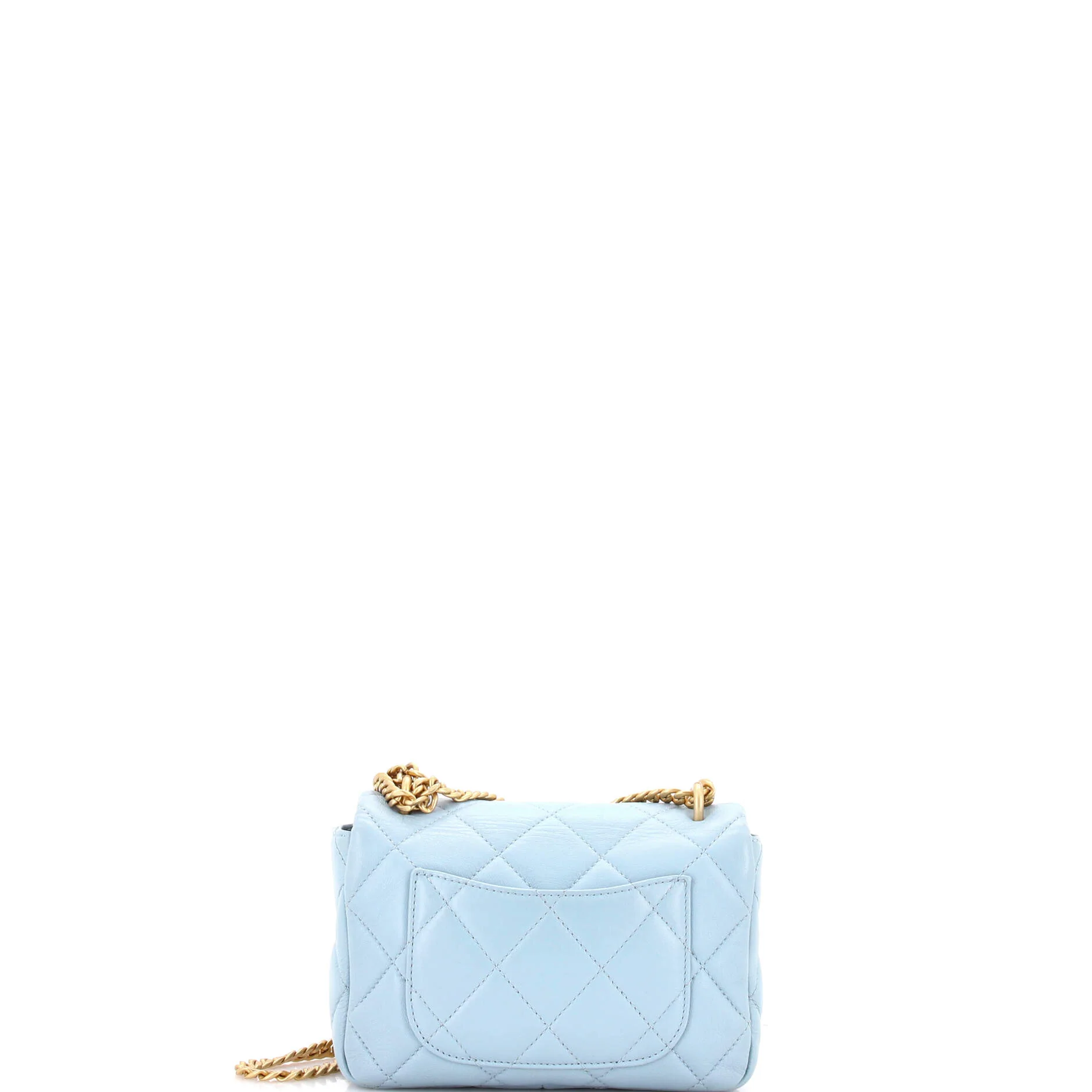 Pending CC Square Flap Bag Quilted Lambskin Mini - Image 3