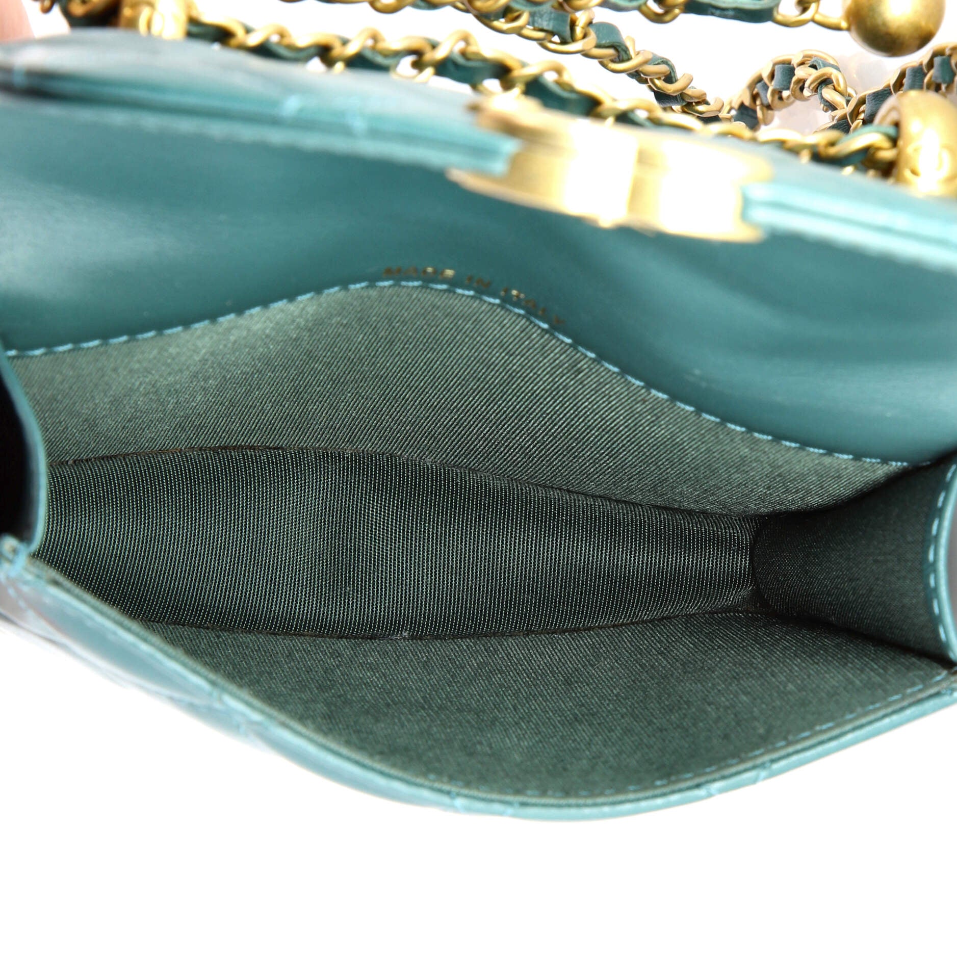 Perfect Fit Flap Coin Purse with Chain Quilted Calfskin - Image 6