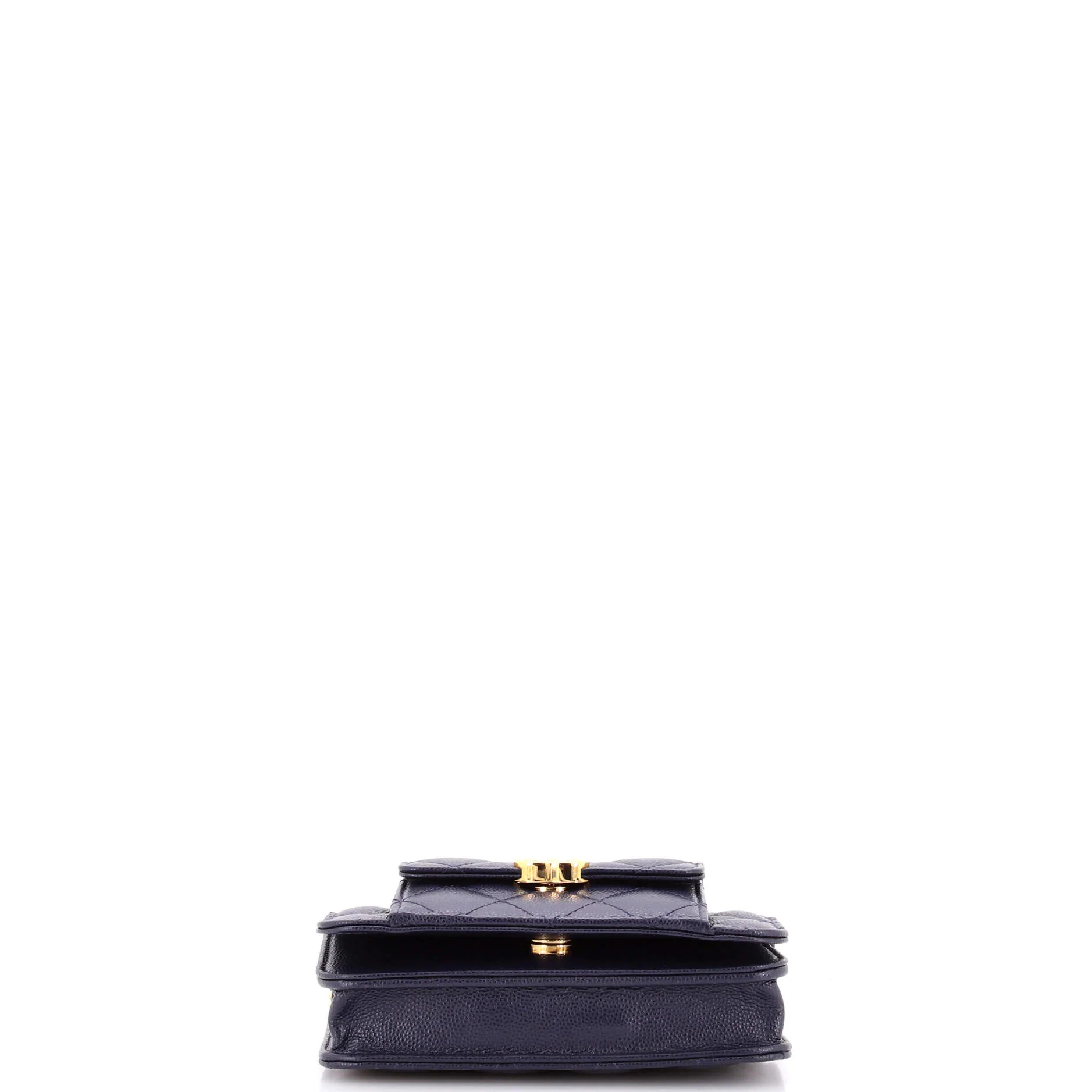 Pocket Twins Clutch with Chain Quilted Caviar - Image 4
