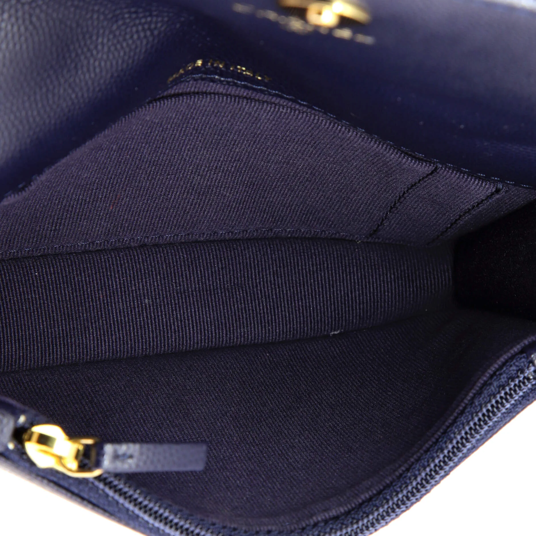 Pocket Twins Clutch with Chain Quilted Caviar - Image 5
