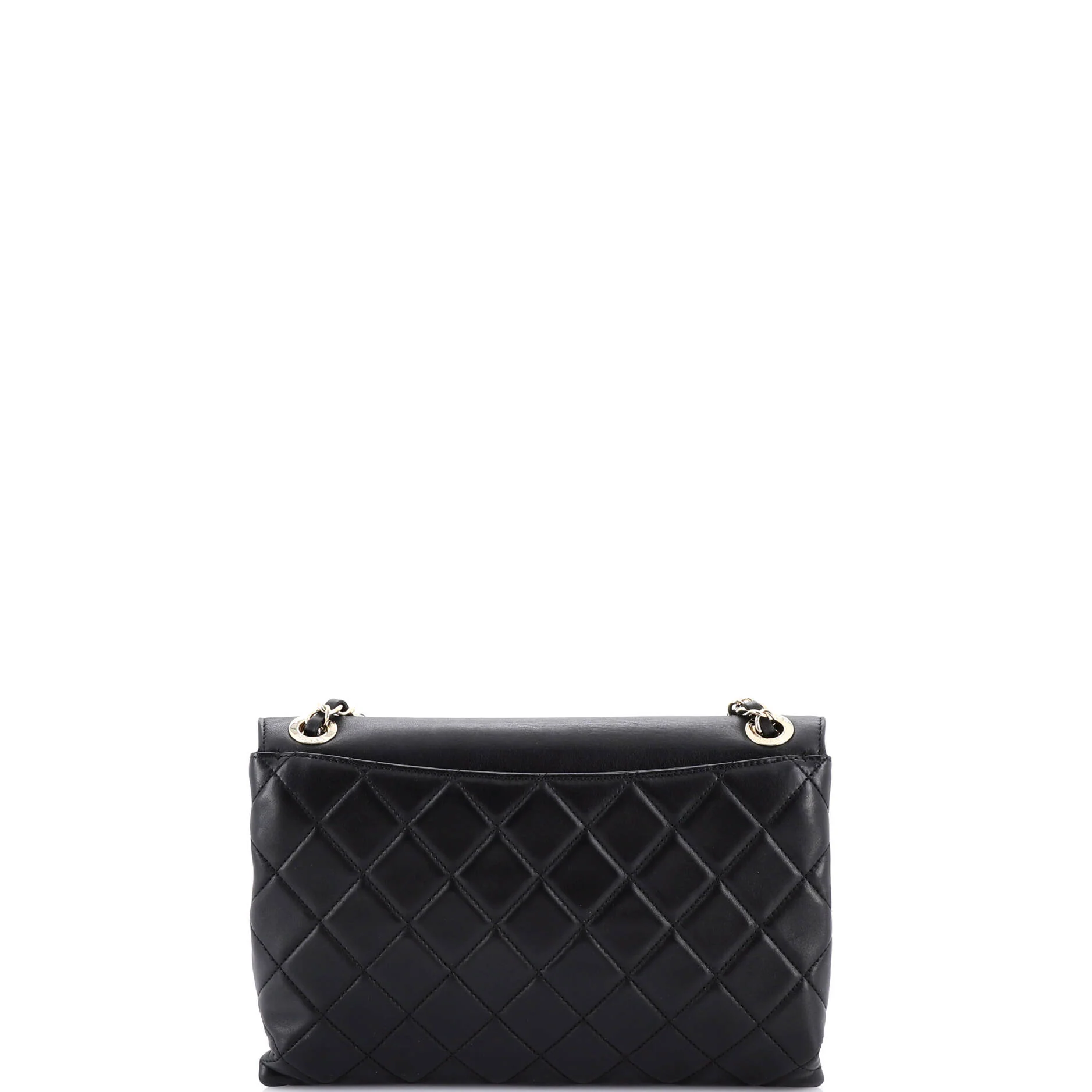 Retro Label Flap Bag Quilted Lambskin Large - Image 3