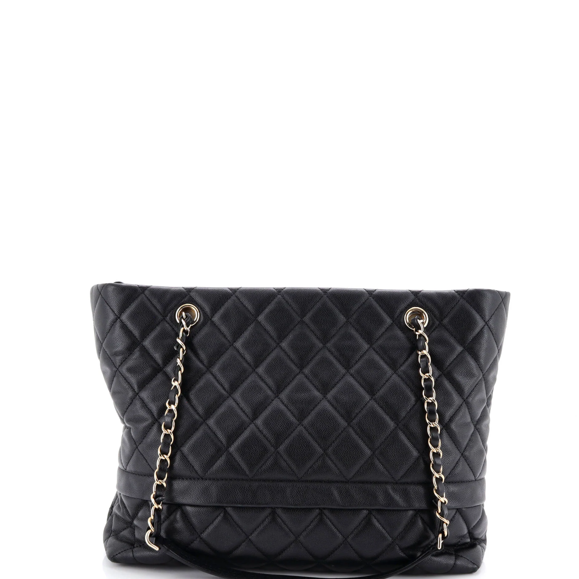 Rolled Up Tote Quilted Caviar - Image 3