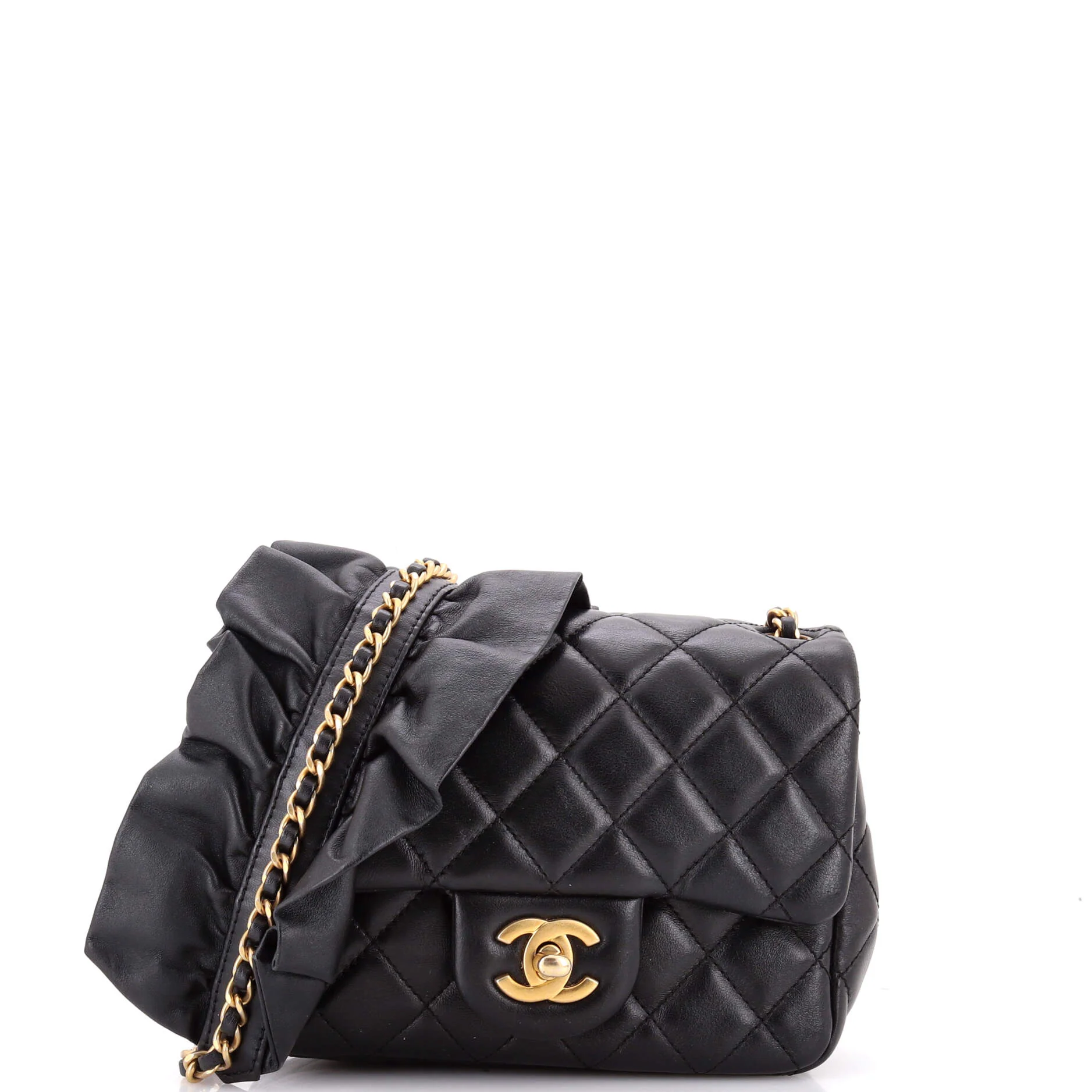 Romance Square Flap Bag Quilted Lambskin Mini