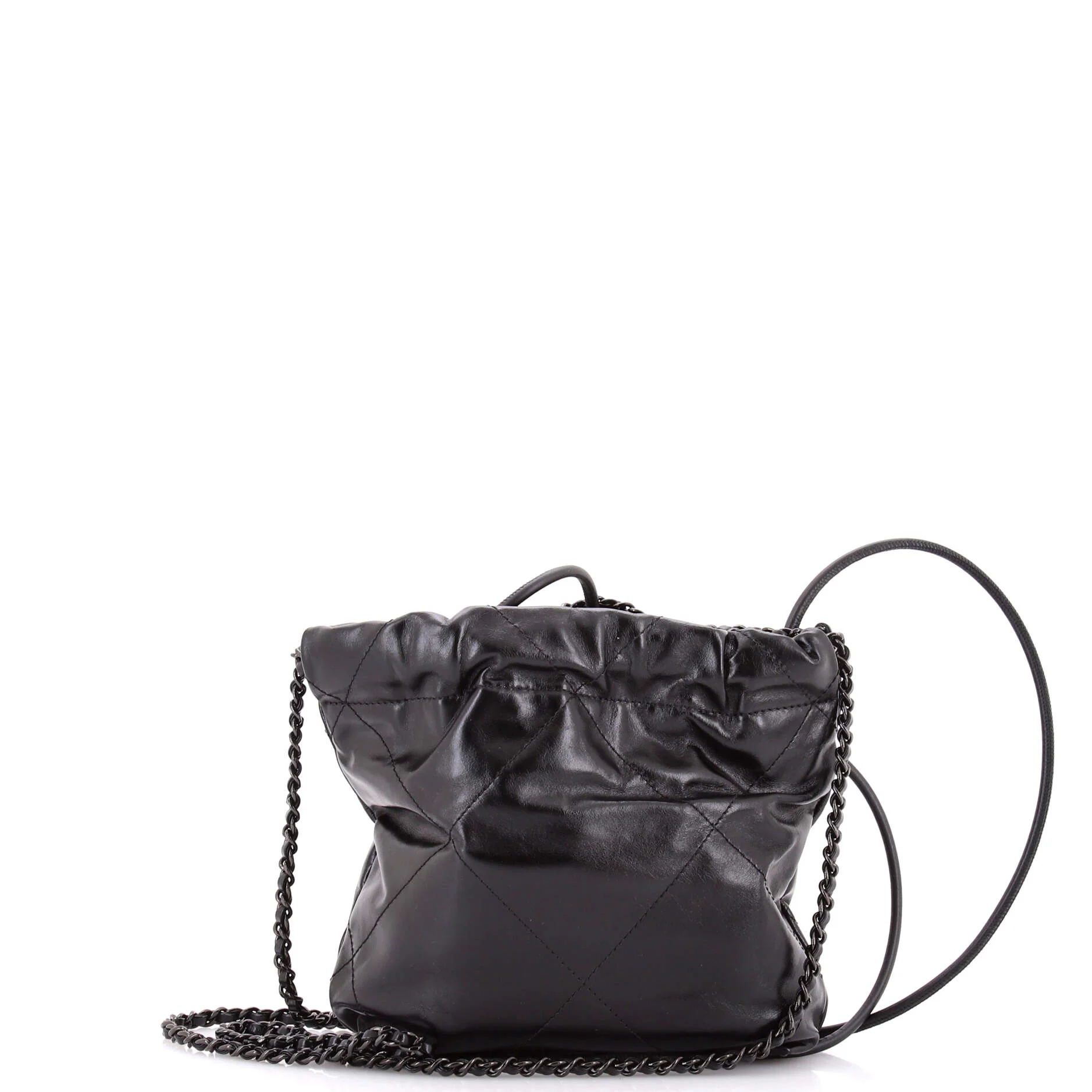 So Black 22 Chain Hobo Quilted Calfskin Mini - Image 3