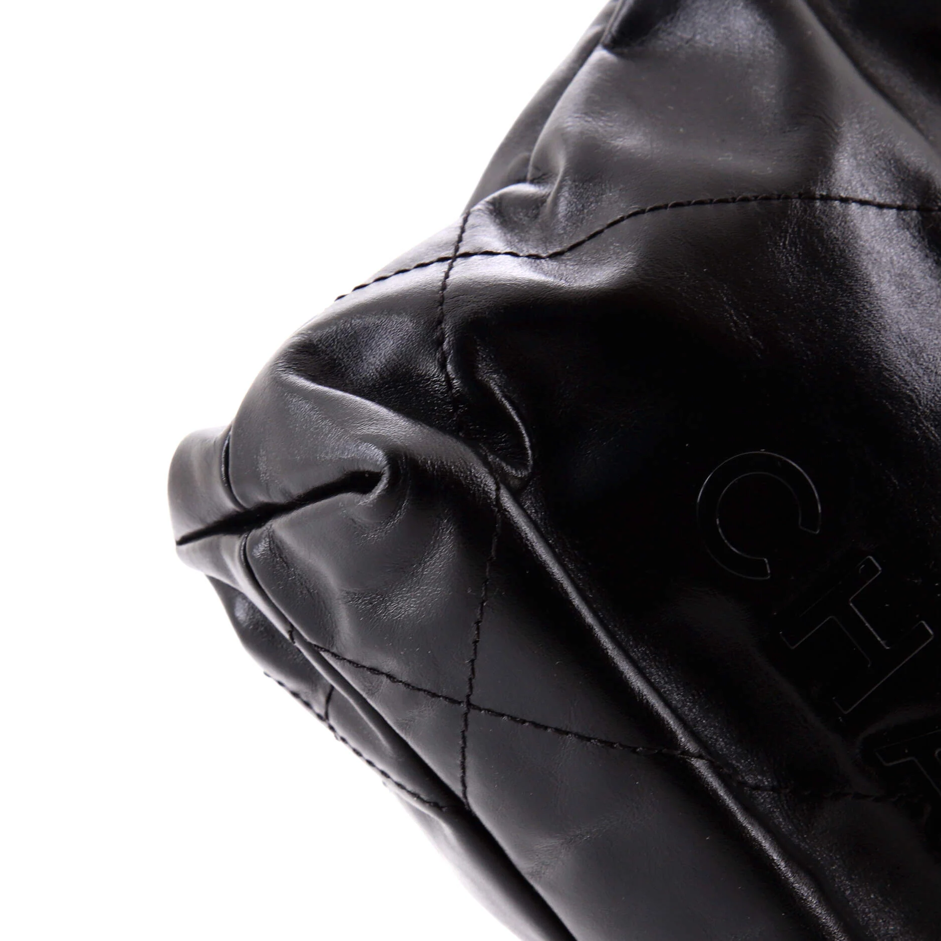 So Black 22 Chain Hobo Quilted Calfskin Mini - Image 6