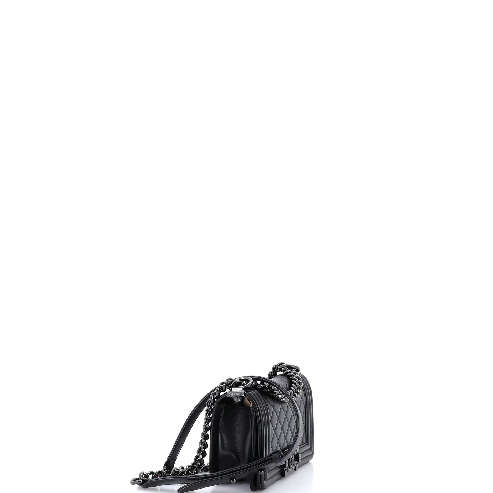 So Black Boy Flap Bag Quilted Lambskin Small - Image 2