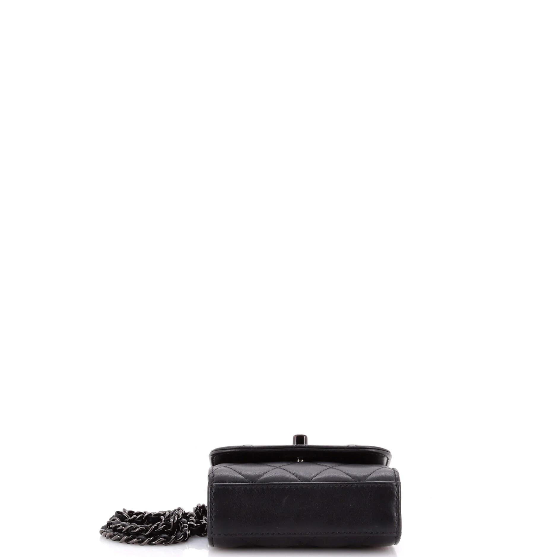 So Black Trendy CC Clutch with Chain Quilted Lambskin Small - Image 4