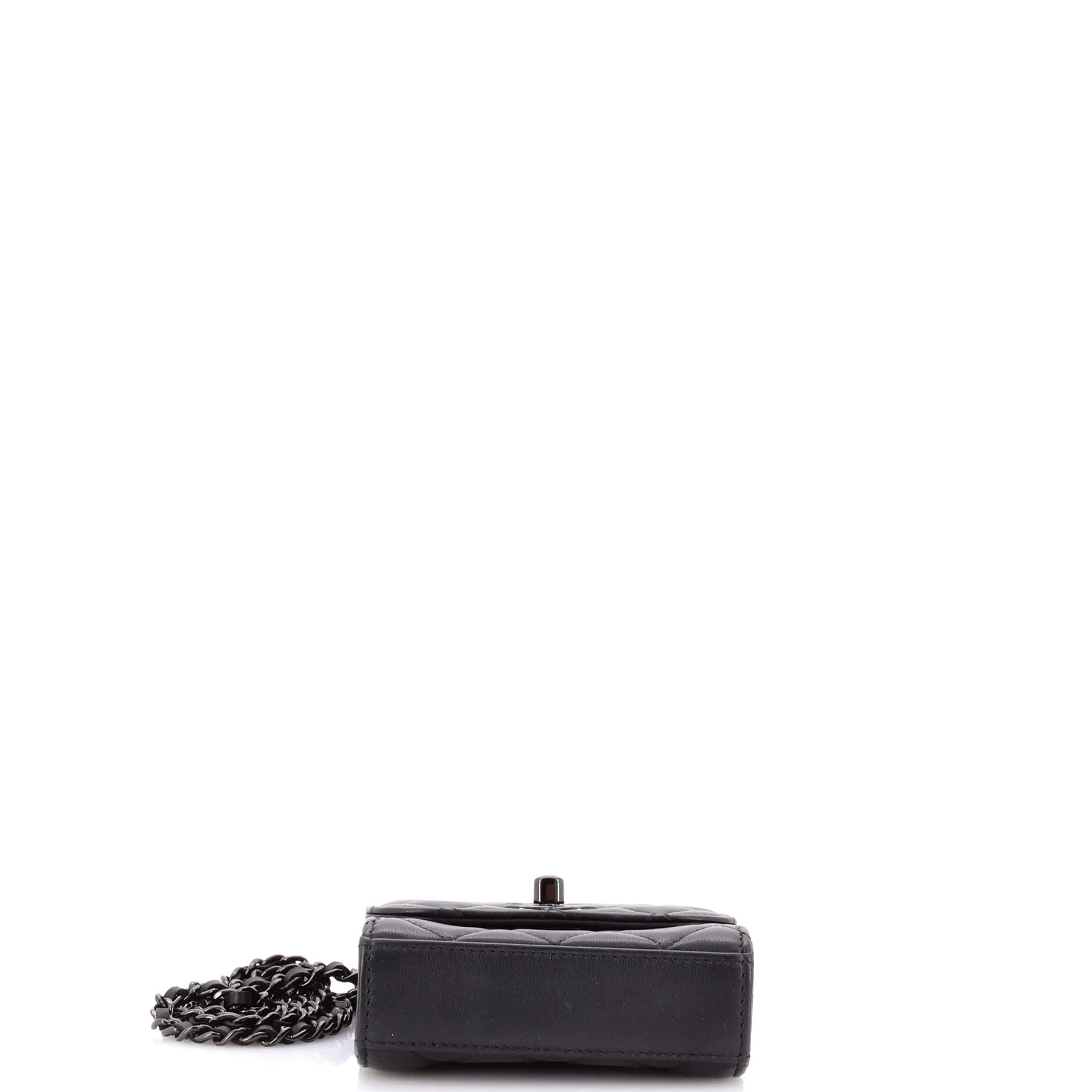 So Black Trendy CC Clutch with Chain Quilted Lambskin Small - Image 4