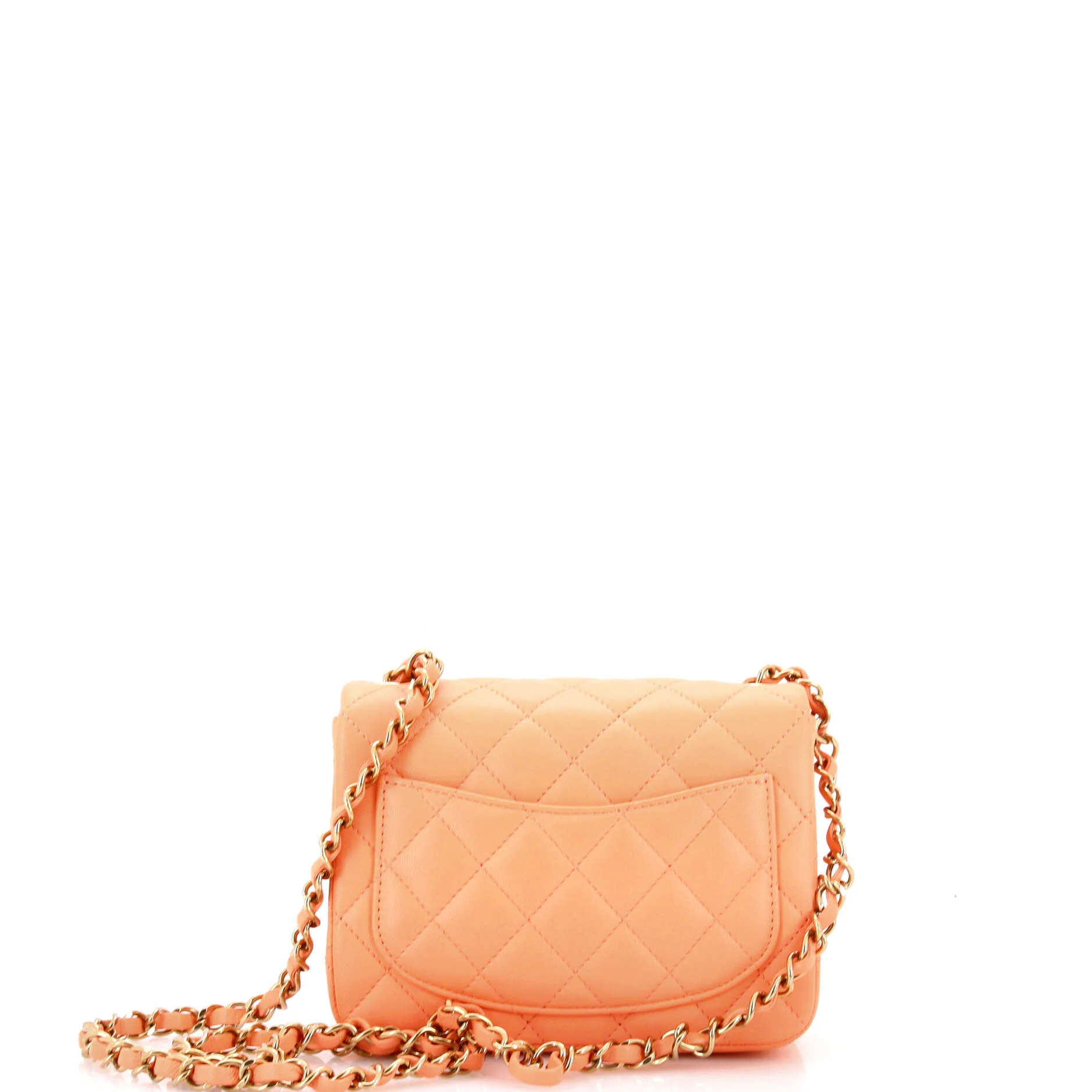 Square Classic Single Flap Bag Quilted Lambskin Mini - Image 3