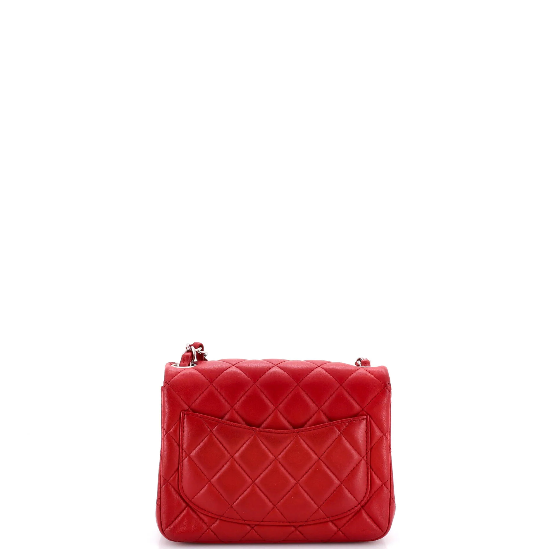 Square Classic Single Flap Bag Quilted Lambskin Mini - Image 3