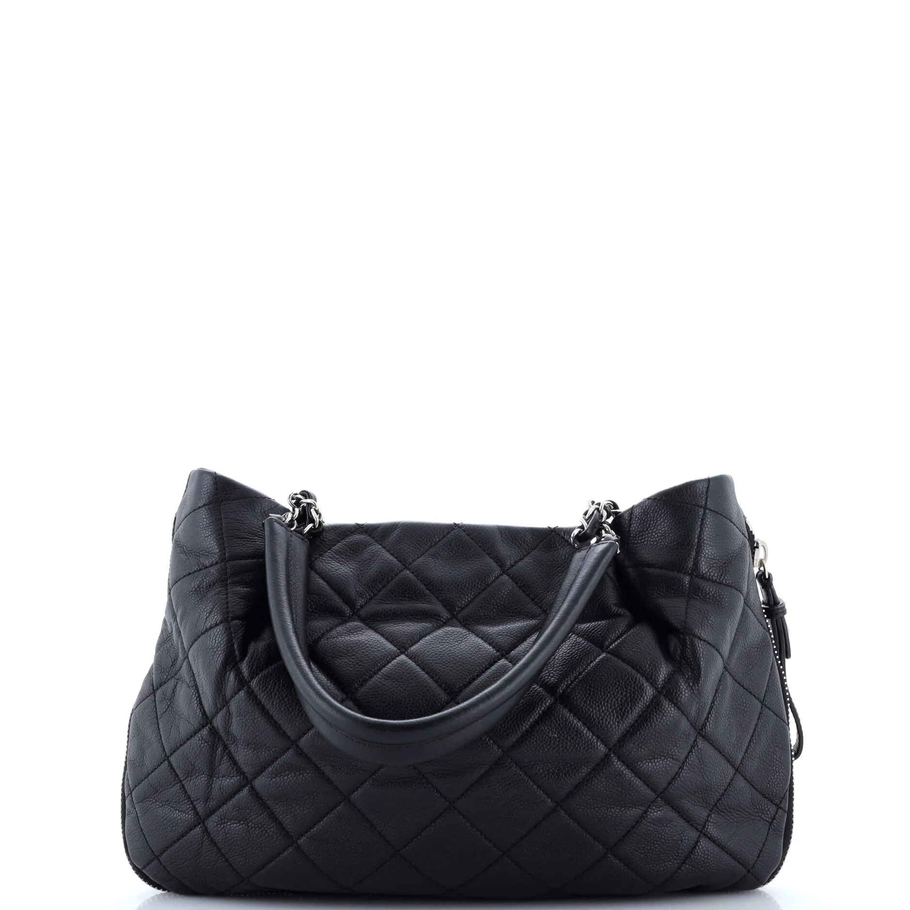 Timeless CC Expandable Tote Quilted Caviar Medium - Image 3
