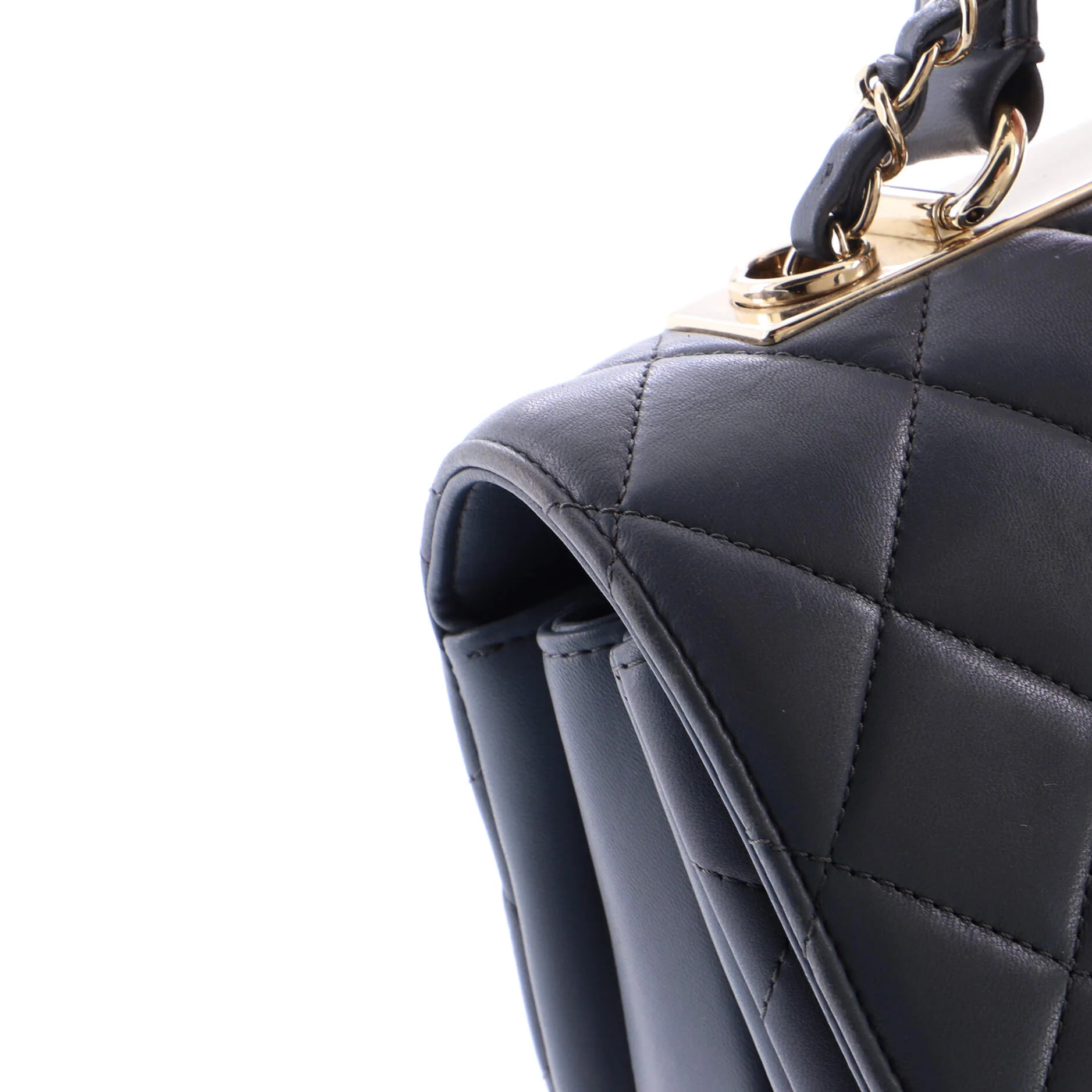 Trendy CC Top Handle Bag Quilted Lambskin Medium - Image 8