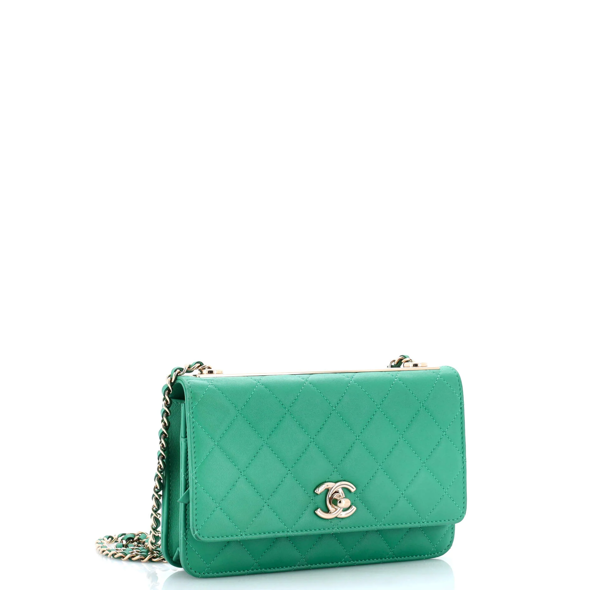 Trendy CC Wallet on Chain Quilted Lambskin - Image 2